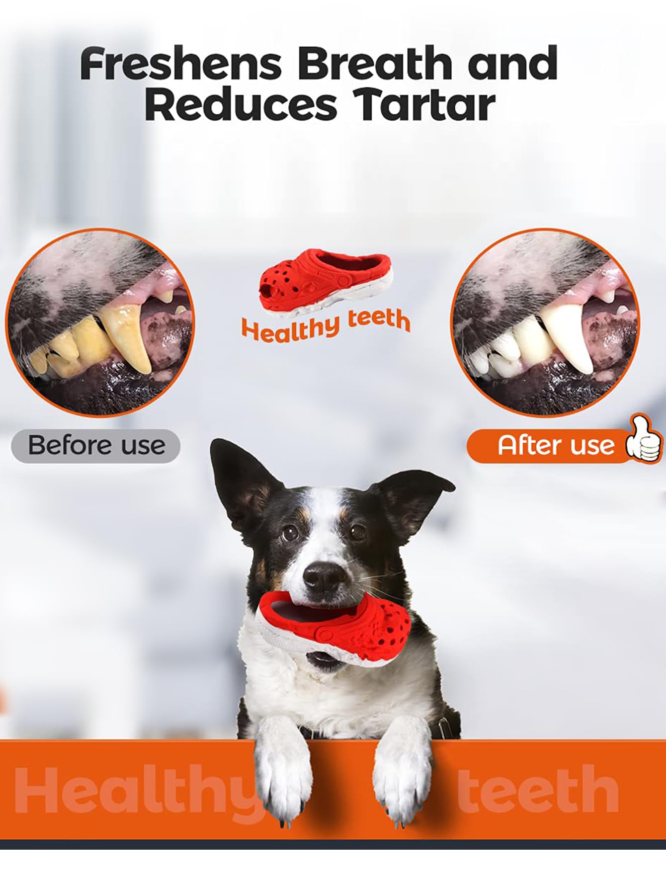 Durable Rubber Slipper Toy Interactive Puppy Toys Aggressive Chewers Small Meduium Breed,Dog Tough Toys for Pet Training and Cleaning Teeth,Indestructible Dog Toys for Aggressive Chewers (Slipper-Red)