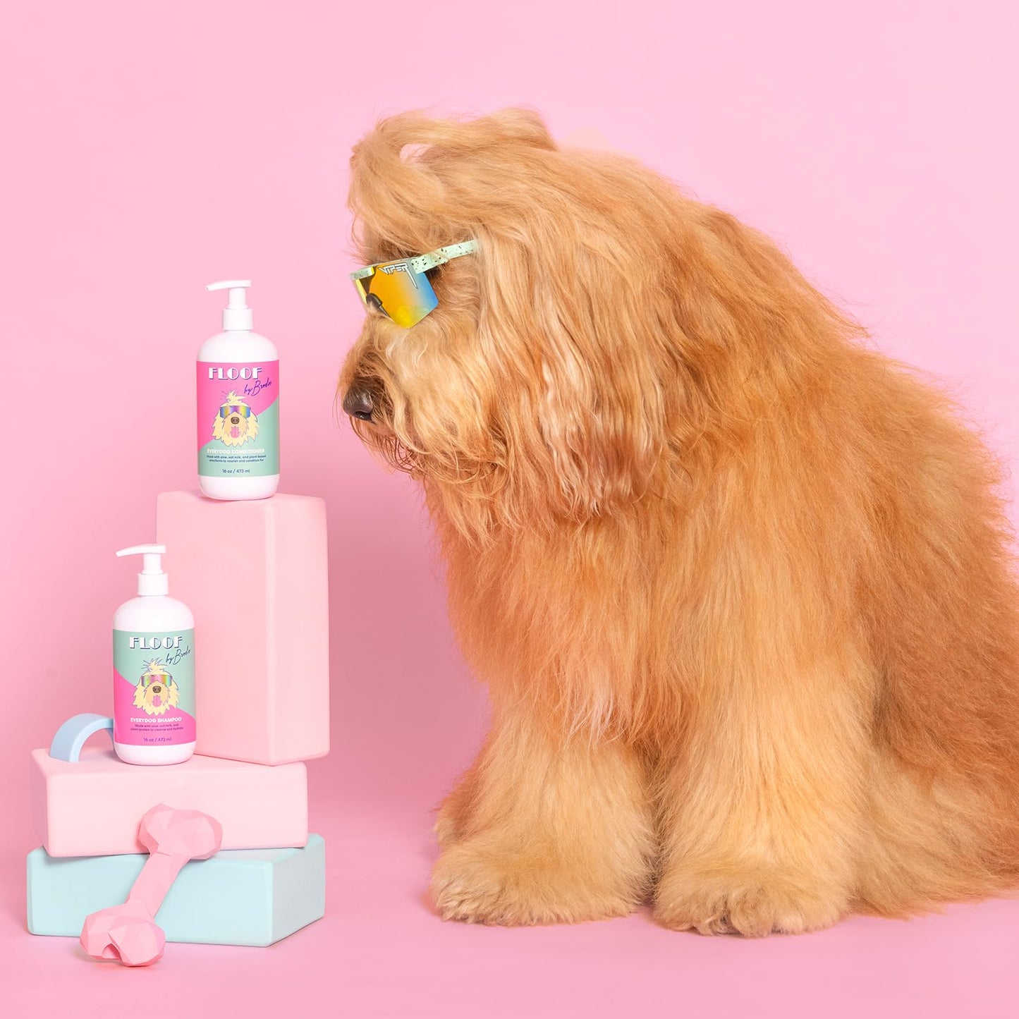 Floof by Brodie Everydog Nourishing and Deodorizing Dog & Cat Shampoo for All Coat Types, Detangles, Soothes with Aloe, Oat Milk, Plant Based Emolients, Pet Grooming Supplies (16oz)
