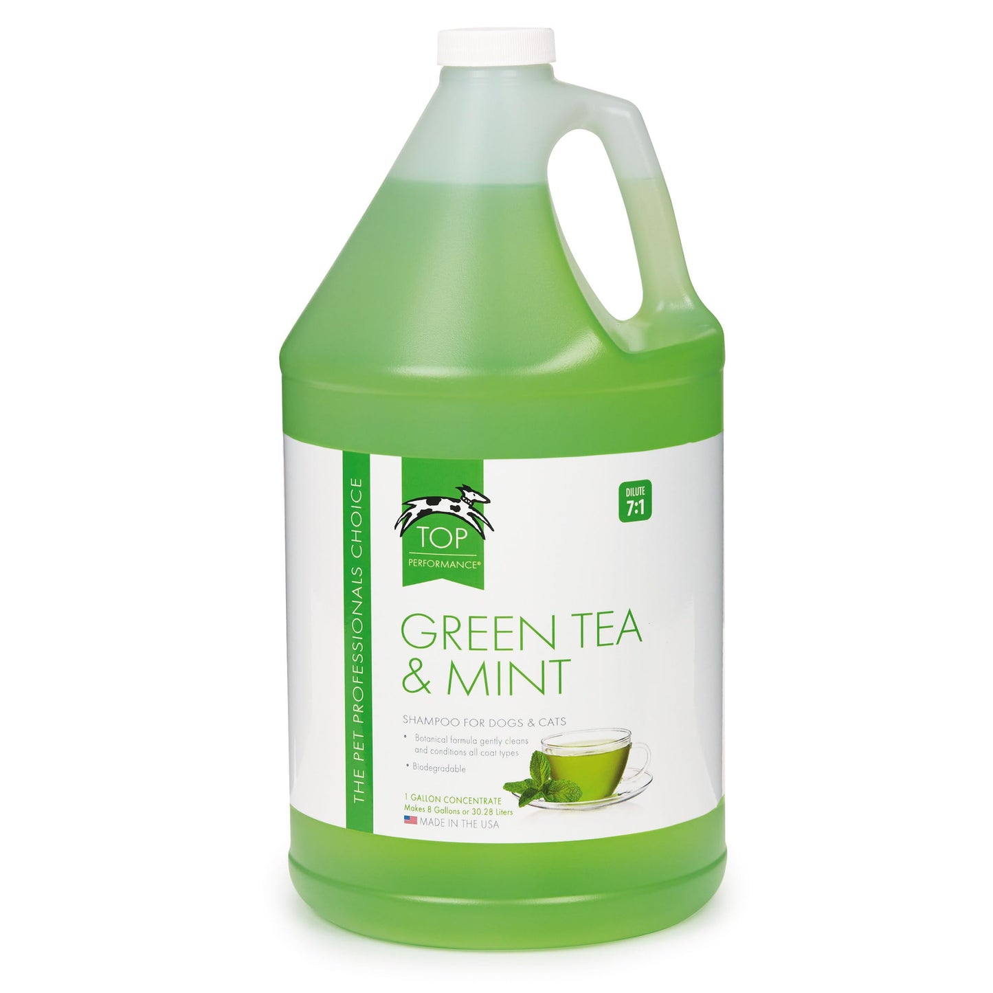 Top Performance Green Tea and Mint Puppies and Kittens Shampoo, 1-Gallon