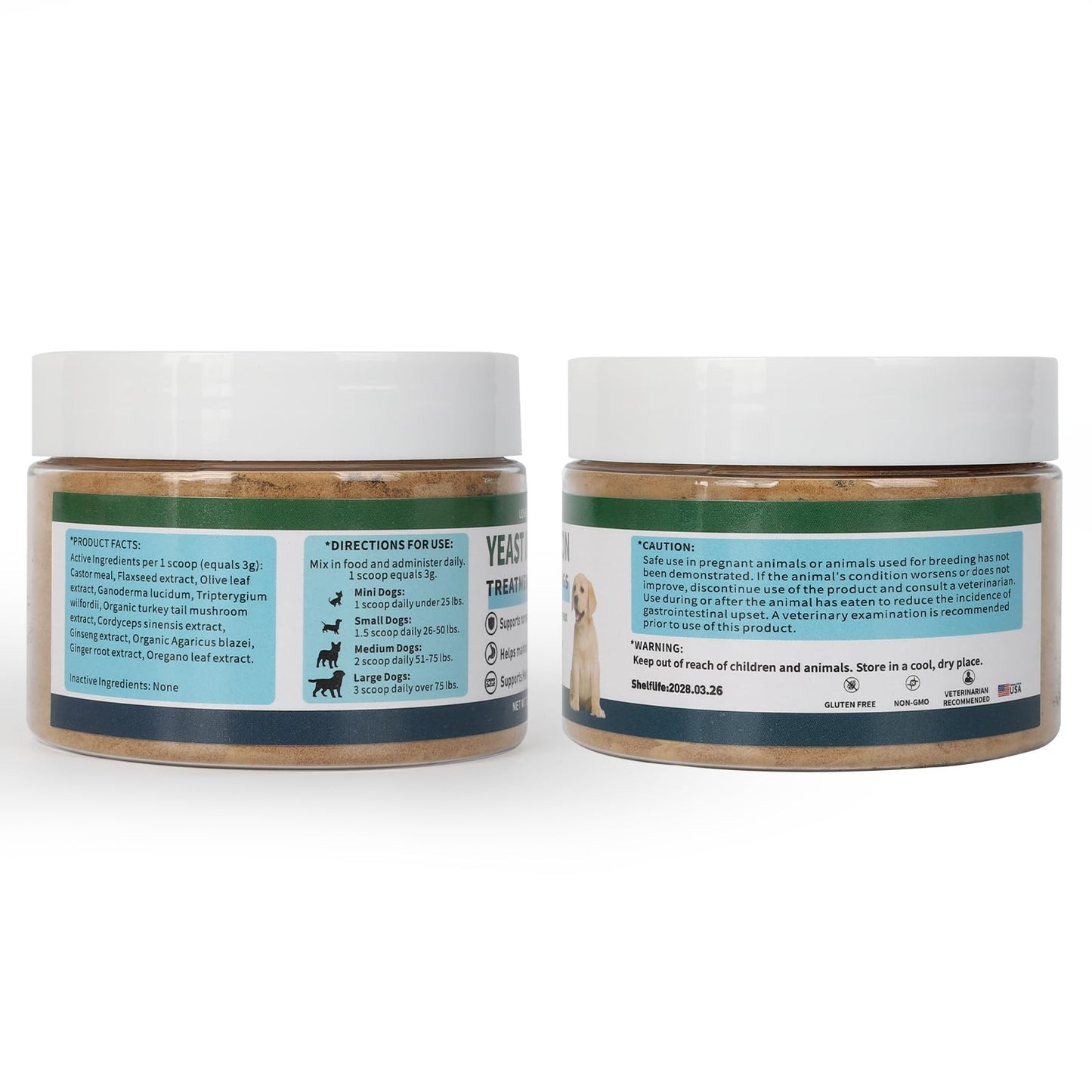 Yeast Infection Treatment for Dogs Supports Healthy Skin, Ears & Paws – Natural Dog Yeast Infection Treatmen Supplement Soothing Irritation & Itching - 60 Days Large Supply Gentle Dog Yeast Relief