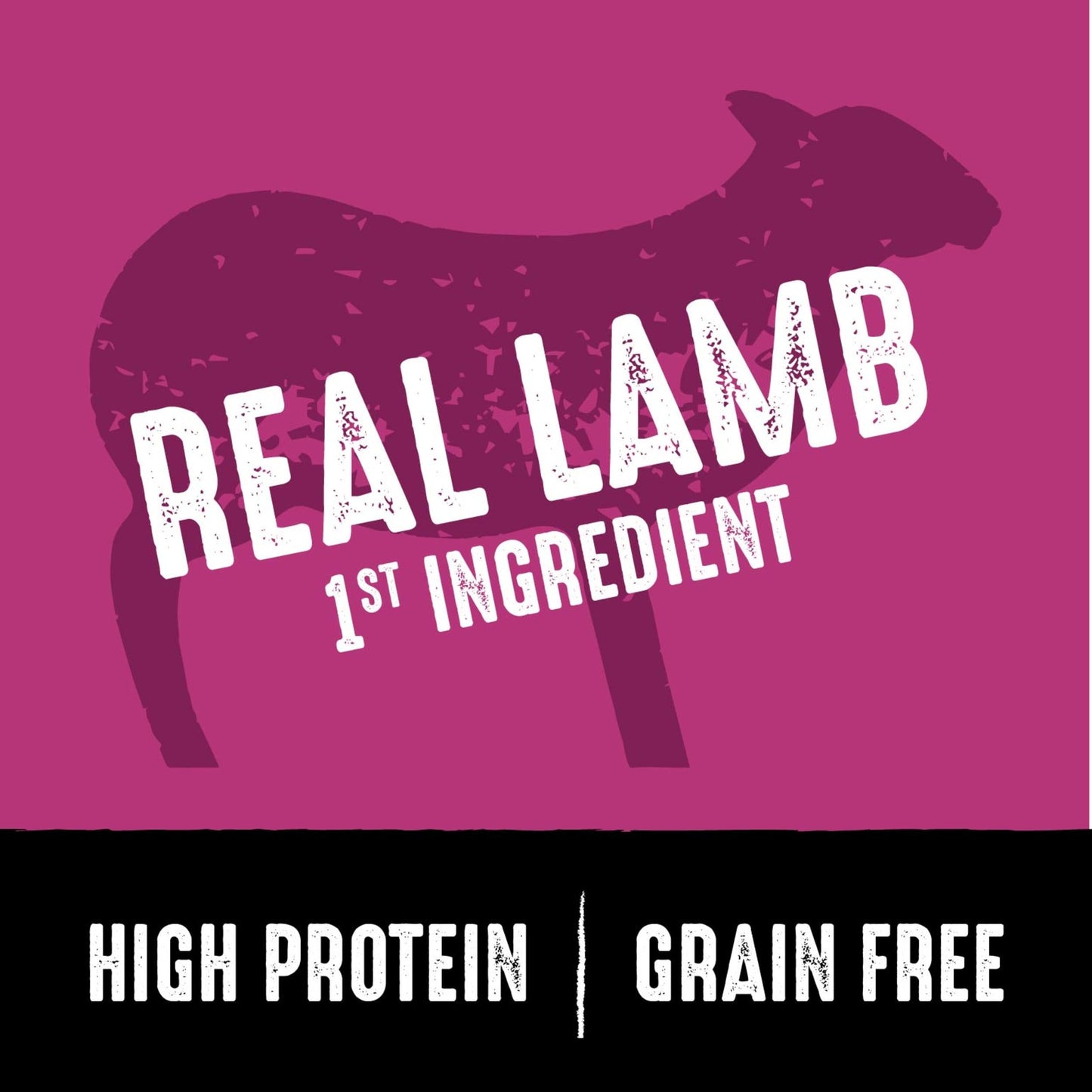 CRAVE Grain Free High Protein Adult Dry Dog Food with Lamb, 4 lb. Bag