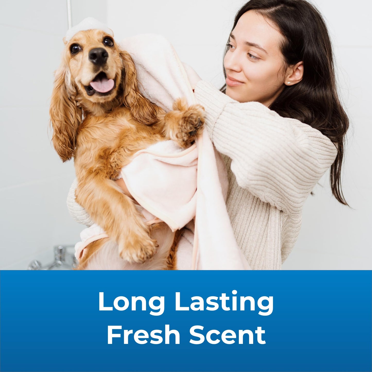 PetAg Fresh ’n Clean Scented Shampoo, Classic Fresh Scent - 1 Gallon - Moisturizes with Vitamin E & Aloe Vera - Strengthens & Repairs Coats - Soap Free