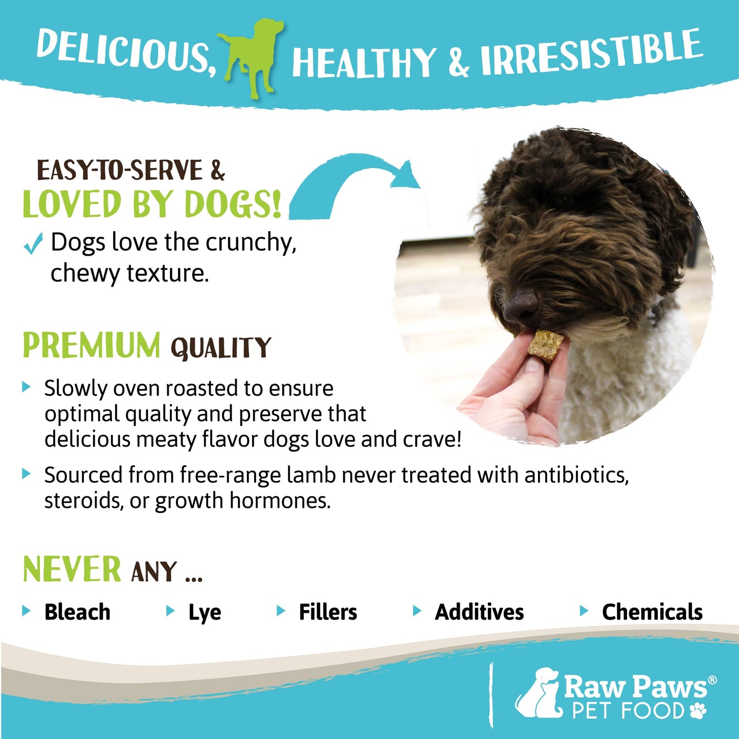 Raw Paws Lamb Lung Treats for Dogs (8-Ounce) - Packed in USA - Free Range Dehydrated Lamb for Dogs - Crunchy Natural Bites - Dog Treat Training Lung Filets
