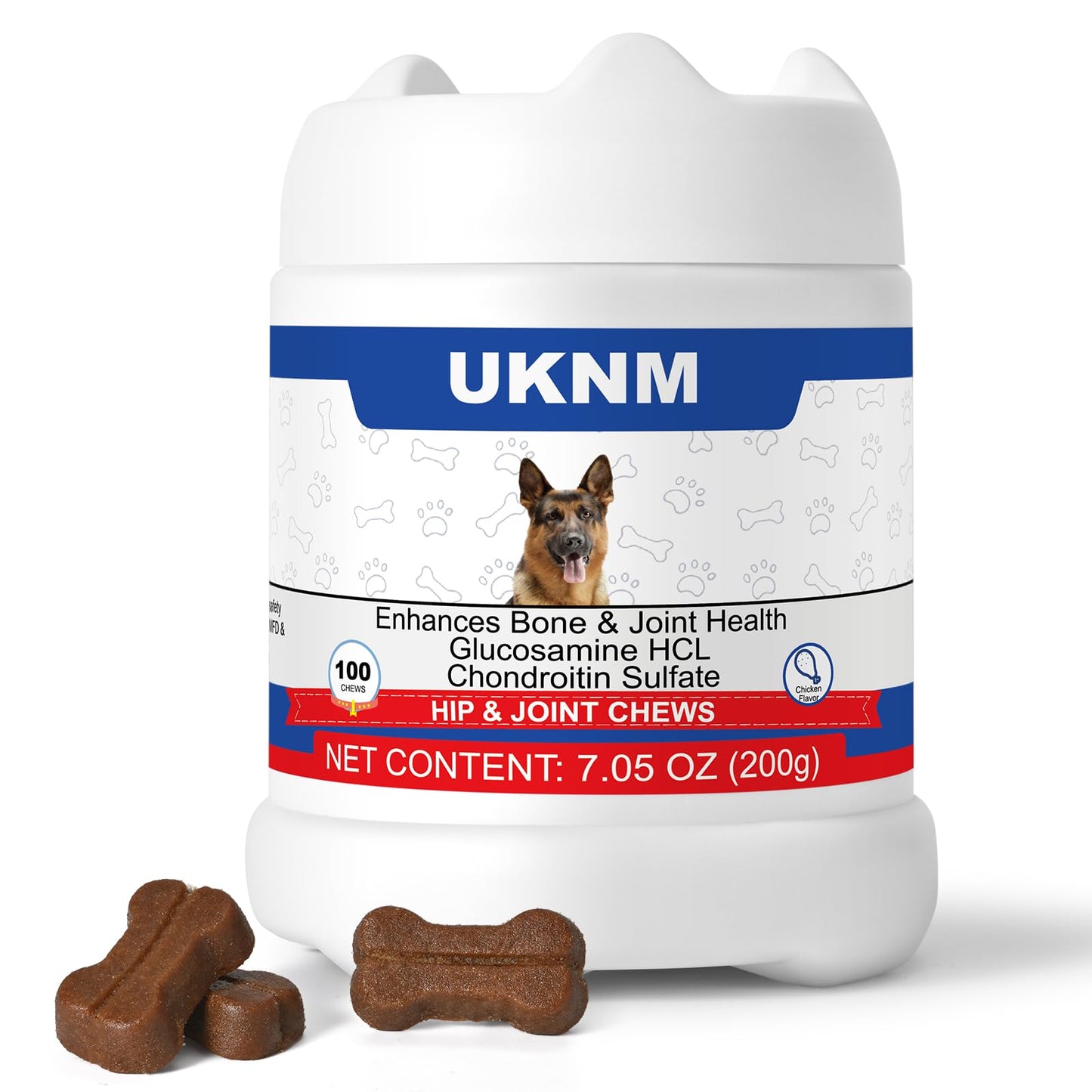 Glucosamine for Dogs,Joint Support Supplement,Dog Hip and Joint Chews,Treats with MSM Hemp, Dog Joint Pain Relief Mobility Supplements,100 PCS Chicken Flavor, Fit All Large Small Medium Breed