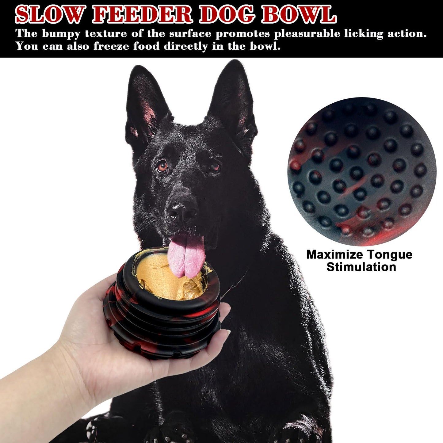 Yipetor Dog Toy, Frozen Dog Treats to Keep Dogs Busy, Interactive Treat Dispensing Dog Toy Puzzle, Interactive Chew Toys for Large Dog, Power Chewer, Durable Rubber-Easy to Clean-Holds Kibble, Treats