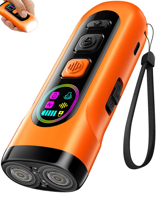SEDULAN Dog Bark Deterrent Devices Anti Barking Device for Dogs Ultrasonic Bark Stopper Portable Dog Training Tool Indoor Outdoor Up to 50ft Correct Bad Behavior of Own or Neighbor's Dog (Orange)