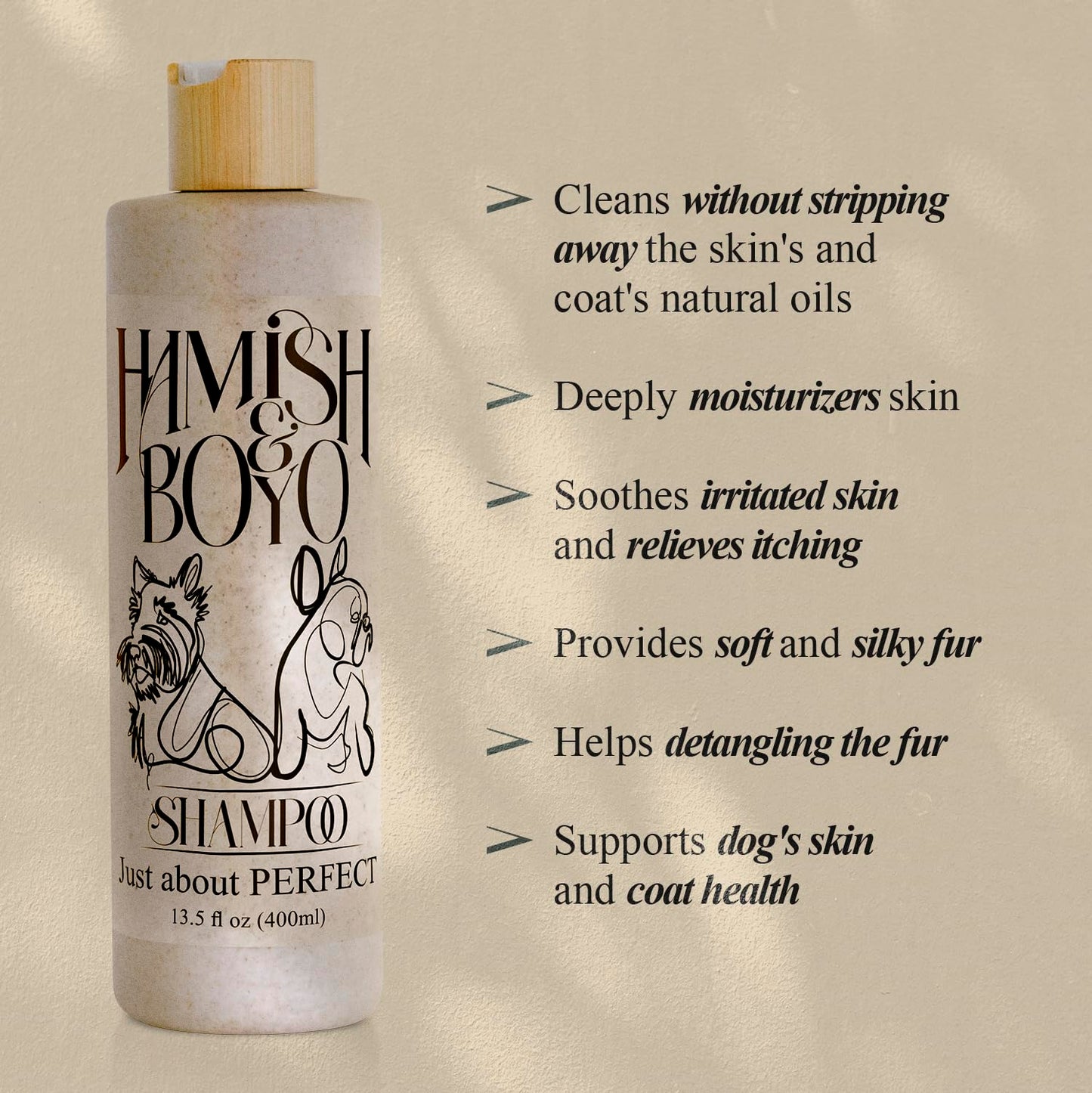 Nature - Derived Dog Shampoo: Hypoallergenic for Sensitive Skin, Natural Oatmeal & Aloe Vera, Soothing Lavender Scent, Tear-Free, Anti-Itch Formula for Dry, Itchy Skin, Safe for Puppies & All Breeds