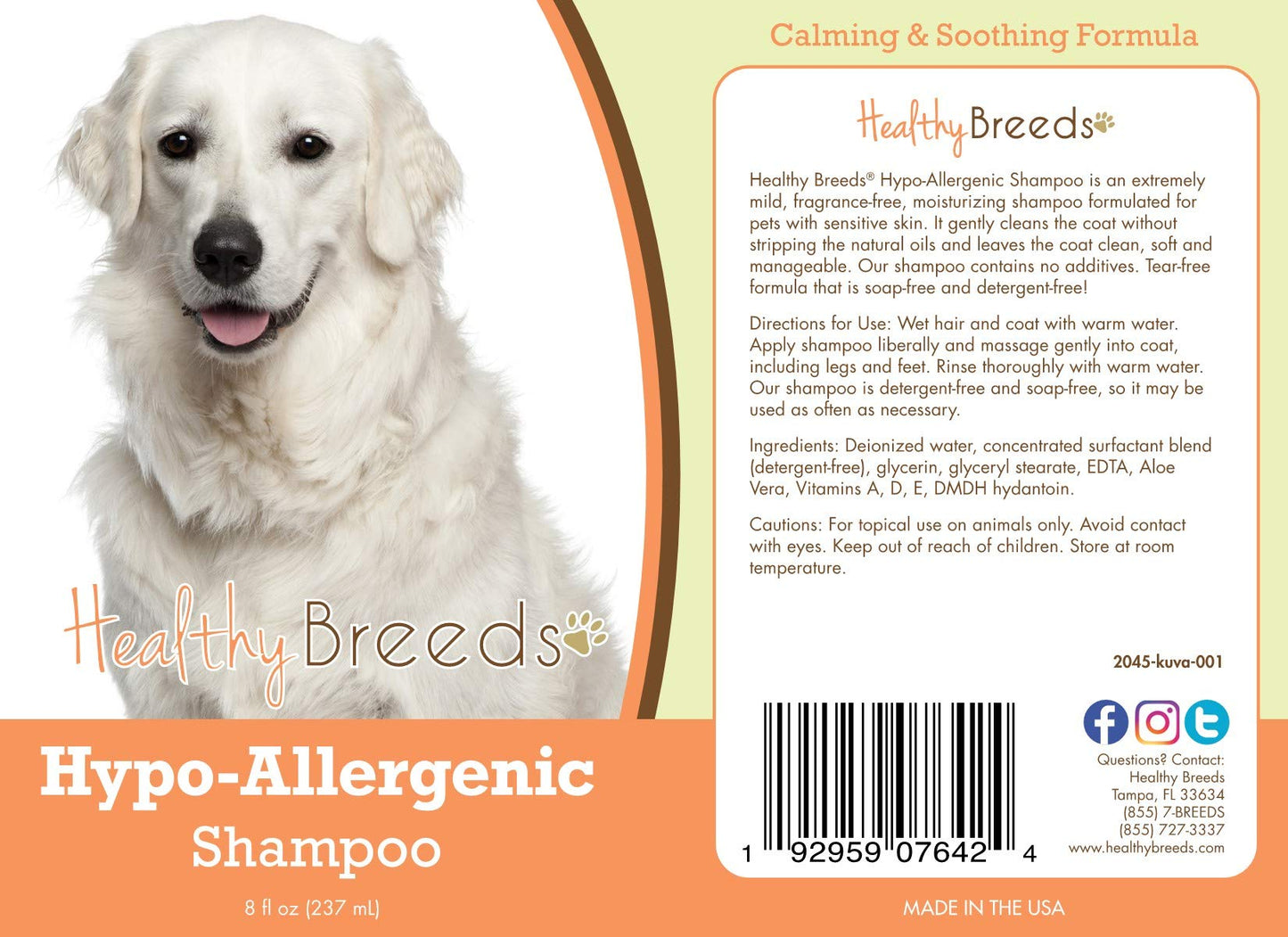 Healthy Breeds Kuvasz Hypo-Allergenic Shampoo 8 oz