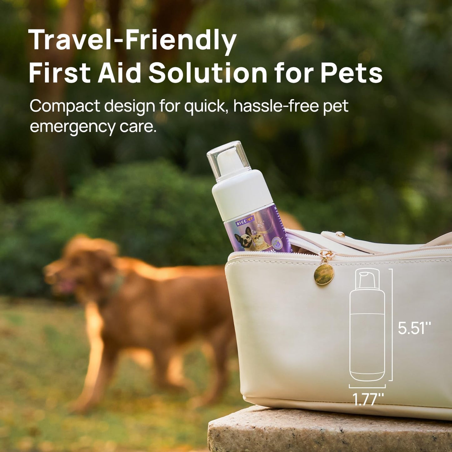 HICC PET Dog Wound Care Hydro Gel, Heals Wounds, Soothes Inflammation, Prevents Infection, Treats Bites, Scratches & Skin Ulcers, Cat Wound Care Solution, Horses First Aid Kits, 3.4 Ounces
