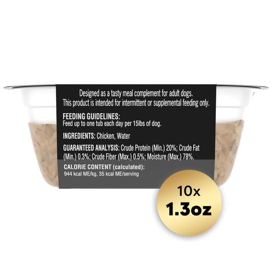 Cesar Simply Crafted Adult Wet Dog Food Meal Topper, Chicken, 1.3 oz. (10 Count, Pack of 1)