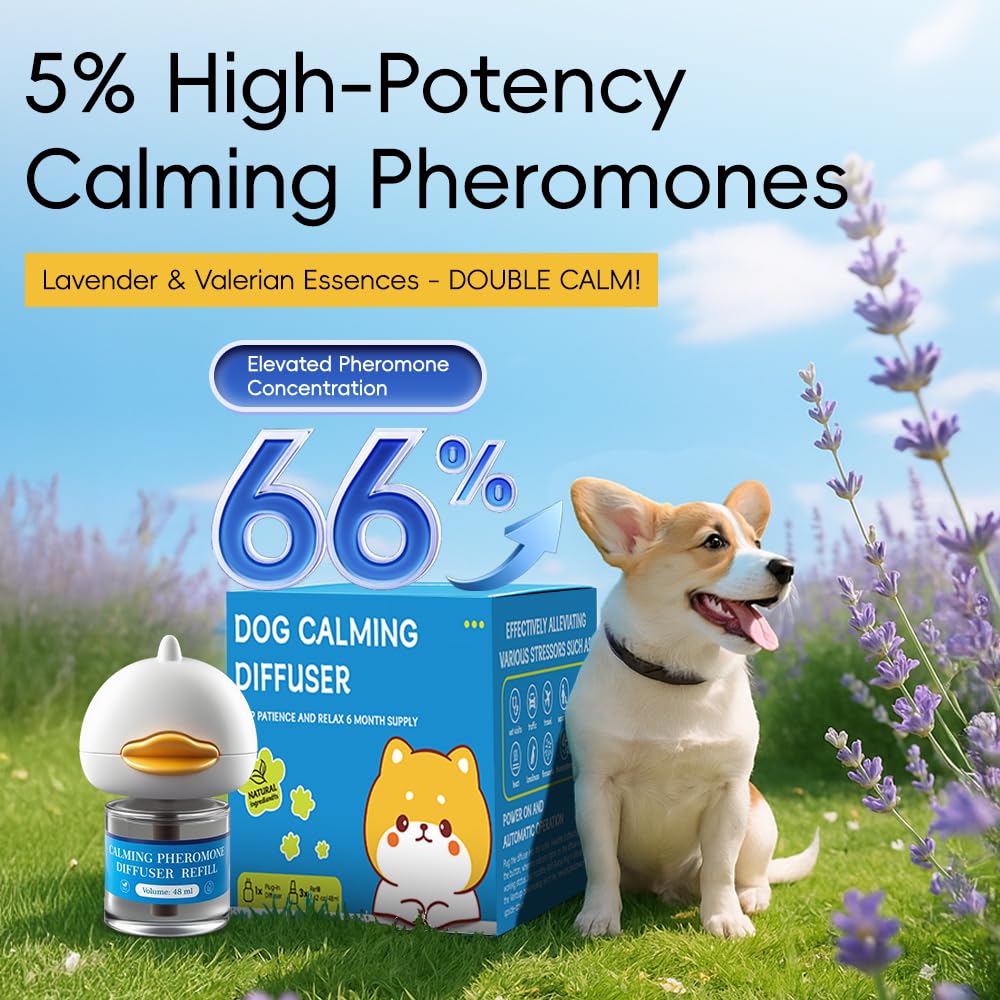 EatDays PRO! Dog Calming Diffuser to Stop Peeing in House - Calming Diffusers for Dogs with Pheromones for Anxiety Relief, Pet Calming Aid Device for Dogs Stop Barking and Marking
