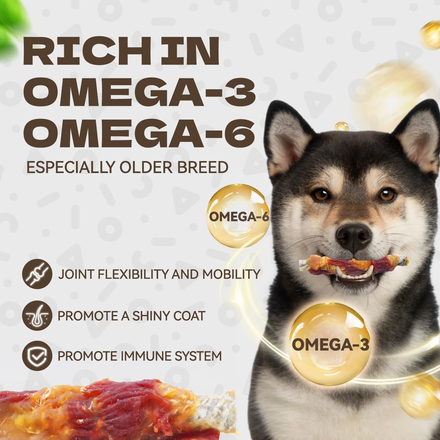 KUADELRO Chicken Duck Wrapped Cod Skin Sticks Dog Treats, Rawhide Free Dog Chews Long Lasting HealthTeeth Training Treats for Medium and Large Breed 10.58oz/12-14pcs