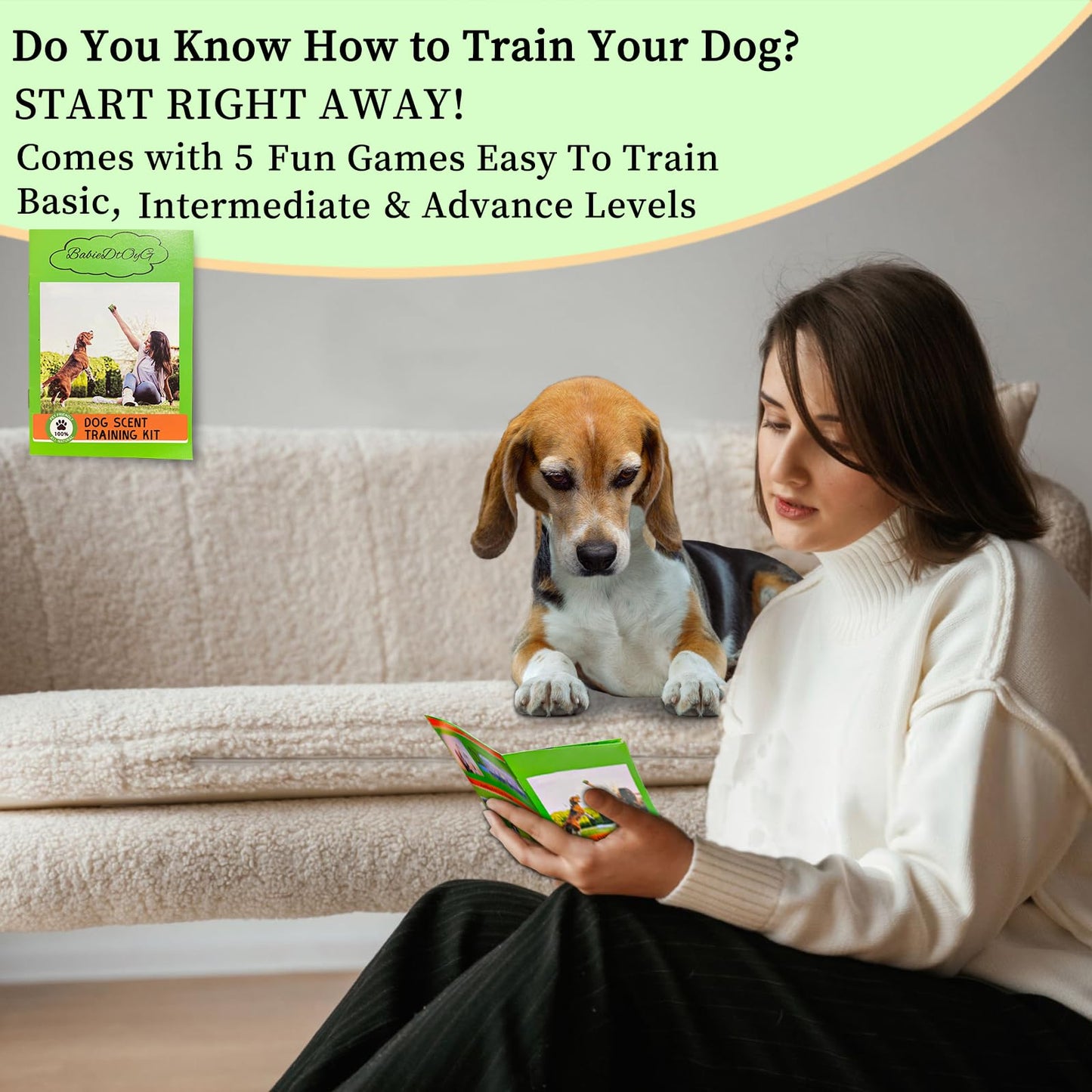 Dog scent training kit,Dog Brain Games, Hide and Seek Dog Toys, Dog Games - Fun Nose Work for Dogs, Sniff and Seek Dog Sniffing Toys , Dog Nosework Kit, Scent Work Kit for All Ages Dog (Green)