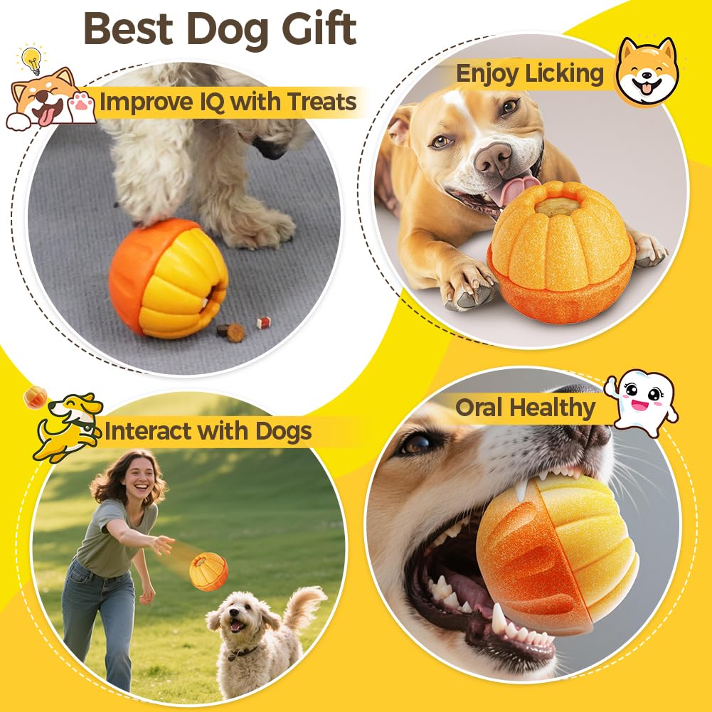 KASGMU Dog Frozen Treat Toy to Keep Busy, Freezable Fillable Puzzle Treat Dispensing Toys, Dog Chew Toys for Aggressive Chewers, Interactive Enrichment Toys to Reduce Anxiety