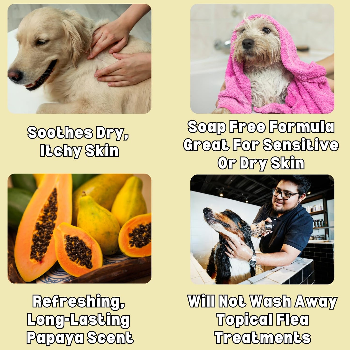 Itch Relief Oatmeal and Aloe Pet Shampoo 16 oz. for Dogs & Cats | Anti-Itch & Deodorizing Formula | Soothe and Moisturize Dry Itchy Sensitive Skin