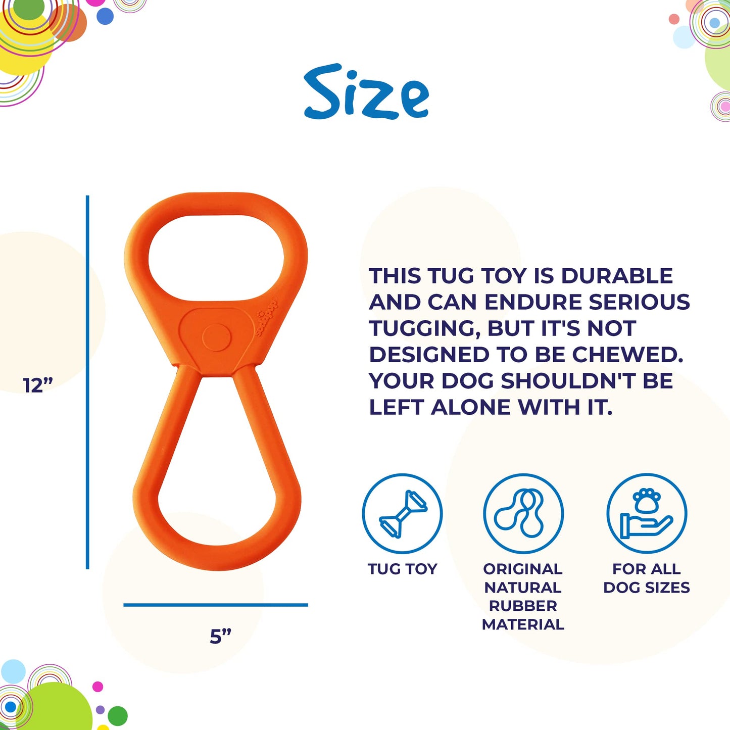 SodaPup Can Pull Tab – Durable & Interactive Dog Tug Toy Made in USA from Non-Toxic, Pet Safe, Food Safe Natural Rubber Material for Bonding & Play Time, Mental & Physical Exercise, Training, & More
