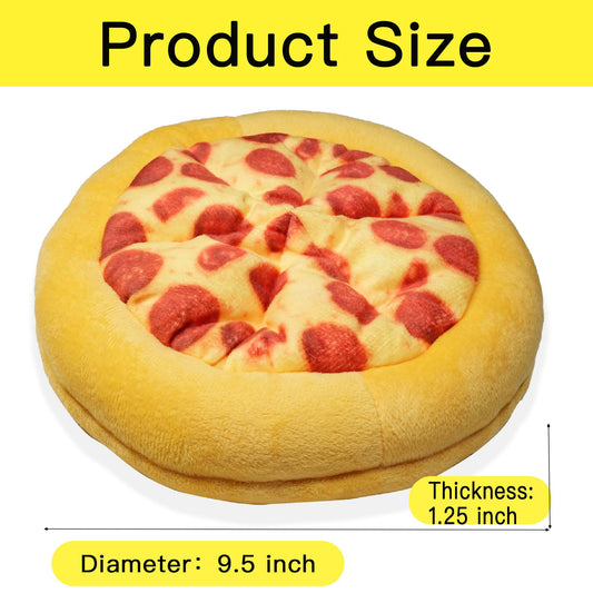 XIANG YXWO Soft Pizza Dog Toy, 6 Safe Squeakers for Puppy Toy, Interactive Dog Chew Toy, Soothing Chew Toy for Indoor Small/Medium Dogs (Pizza)