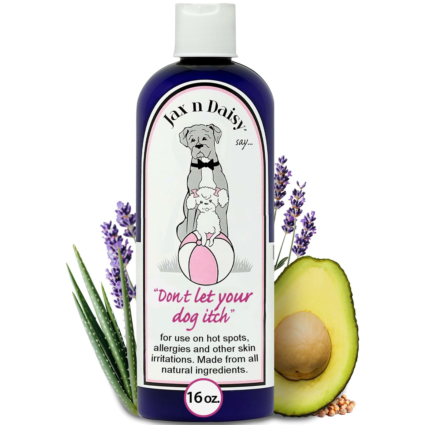 Jax N Daisy don t let Your dog Itch Lotion Itch Relief for Dogs 16oz Treatment and Skin Soother for Dogs With Itchiness dog Grooming Supplies Anti for