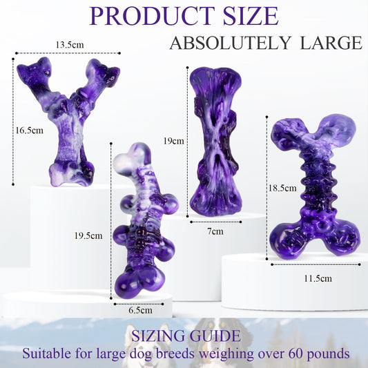 KSEROO X 4-Pack Indestructible Chew Toys for Extra-Large Dogs - Aggressive Chewers, Durable Nylon Bone, Heavy Duty Long-Lasting Dog Toys for Large Breed & Strong Chewers