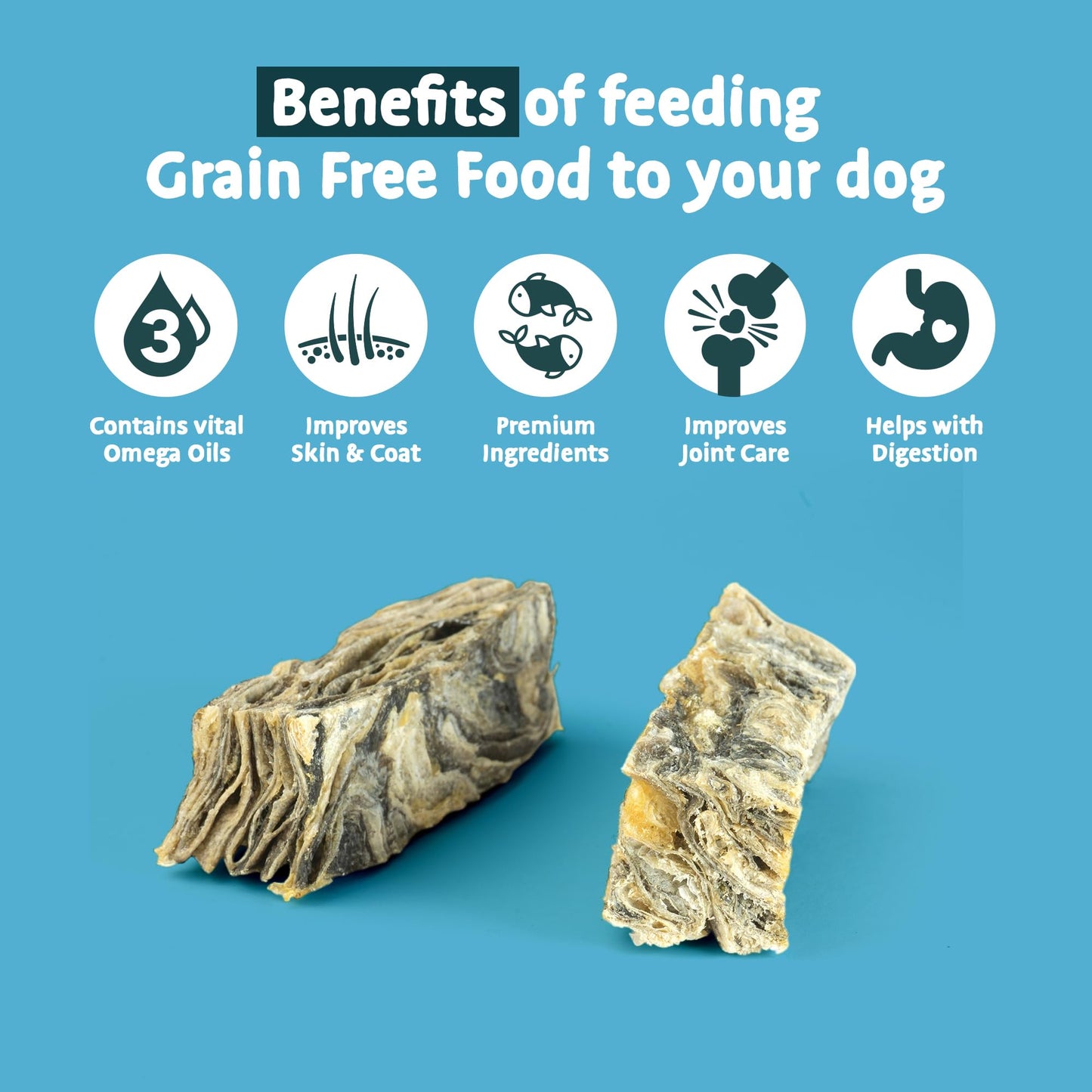 SKIPPER'S Crunchy Cod Fish Skin Finger Dog Treats - All Natural & Healthy Baked Fish Sticks, Great for Cleaning Teeth, Joints, Skin & Coat Health, Rich in Omega 3 | (7.05 Oz)