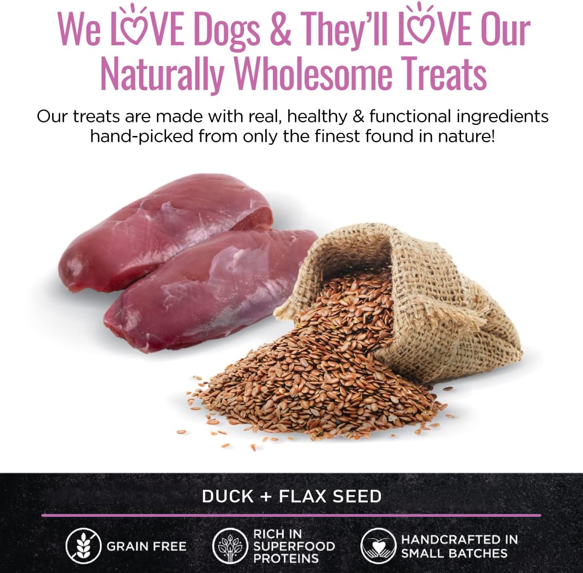 Smart Cookie Duck Jerky Dog Treats with Flax Seed, Omega Oils- Hypoallergenic Strips for Dogs and Puppies with Allergies, Sensitive Stomachs - Dehydrated, Grain Free, Made in USA - 3oz Bag, Pack of 3