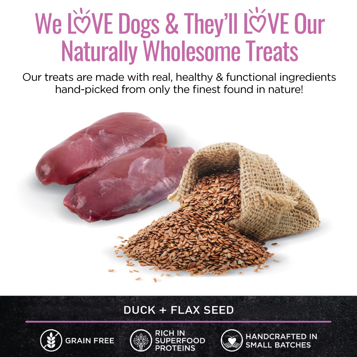 Smart Cookie Duck Jerky Dog Treats with Flax Seed, Omega Oils- Hypoallergenic Strips for Dogs and Puppies with Allergies, Sensitive Stomachs - Dehydrated, Grain Free, Made in USA - 3oz Bag, Pack of 3