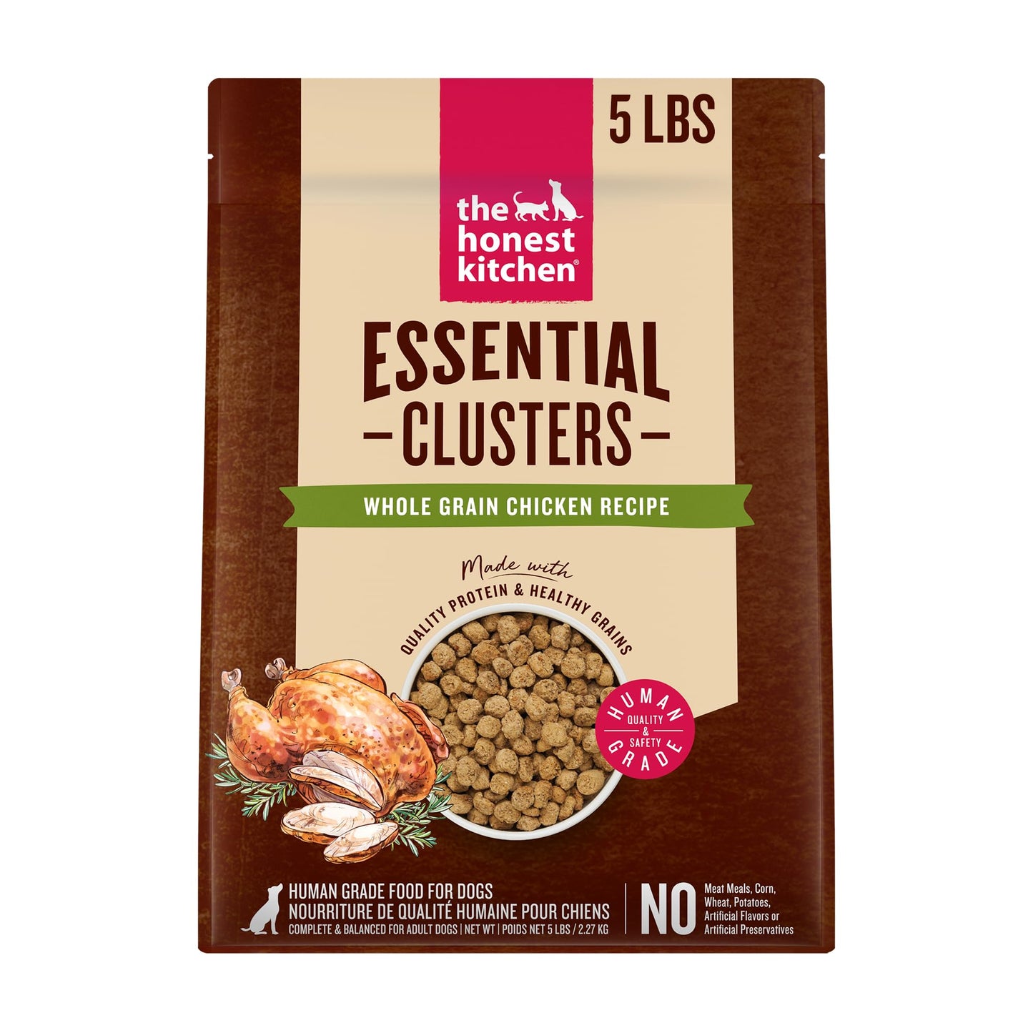 The Honest Kitchen Essential Clusters Dog Whole Grain Chicken 5 lb Bag