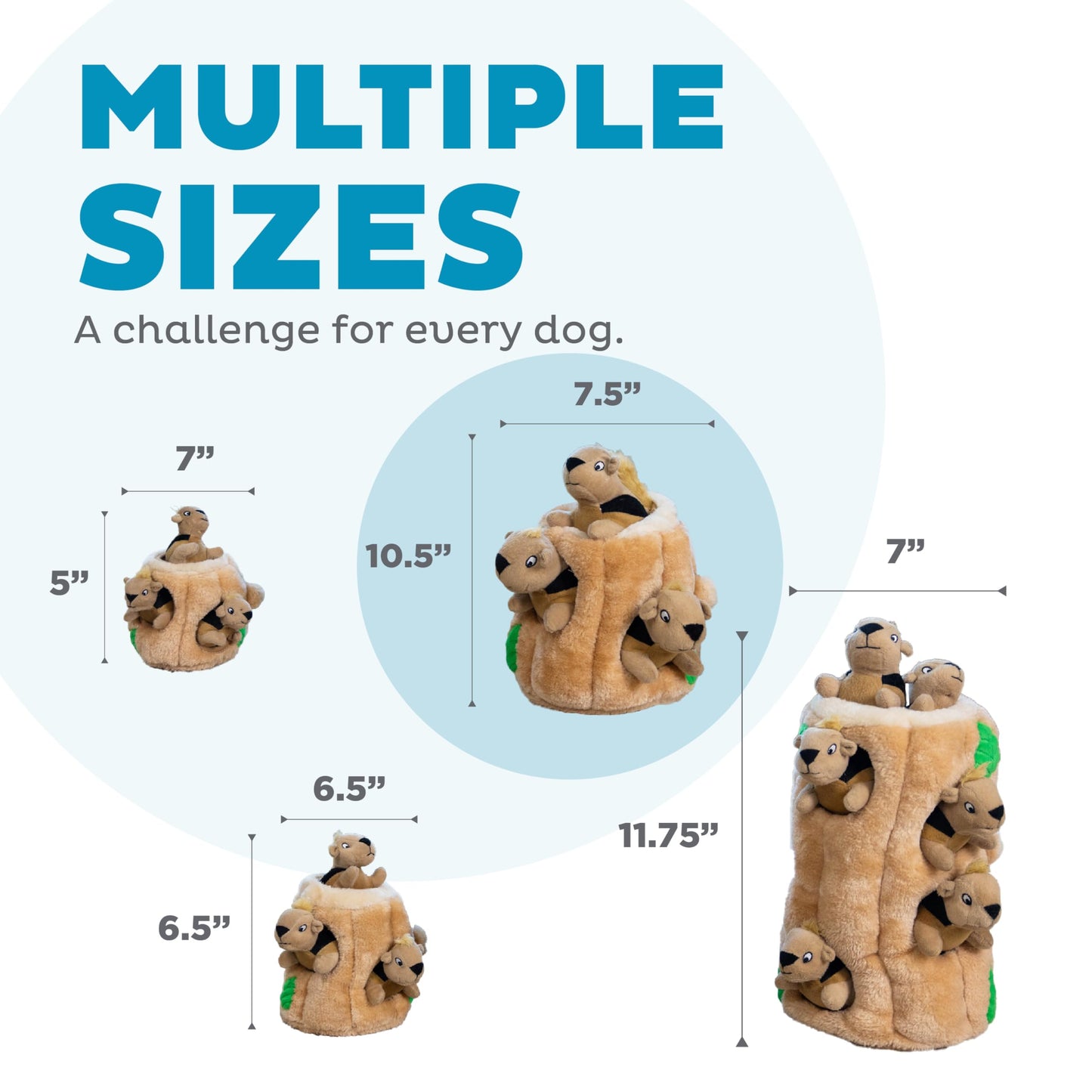 Outward Hound Hide A Squirrel Plush Dog Toy Puzzle, Large