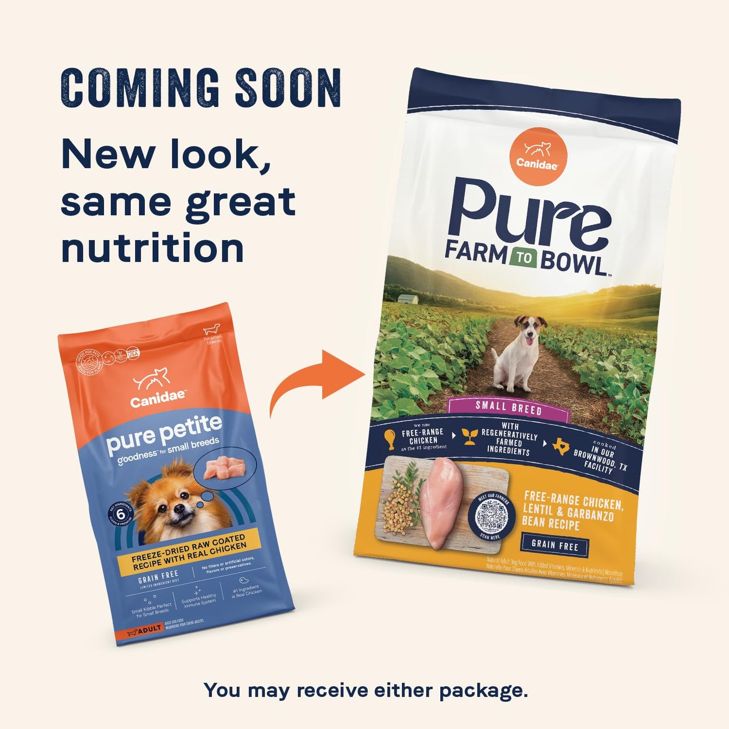 Canidae Pure Petite Premium Freeze-Dried Raw Coated Dog Food for Small Breeds, Real Chicken Recipe, 10 lbs, Grain Free