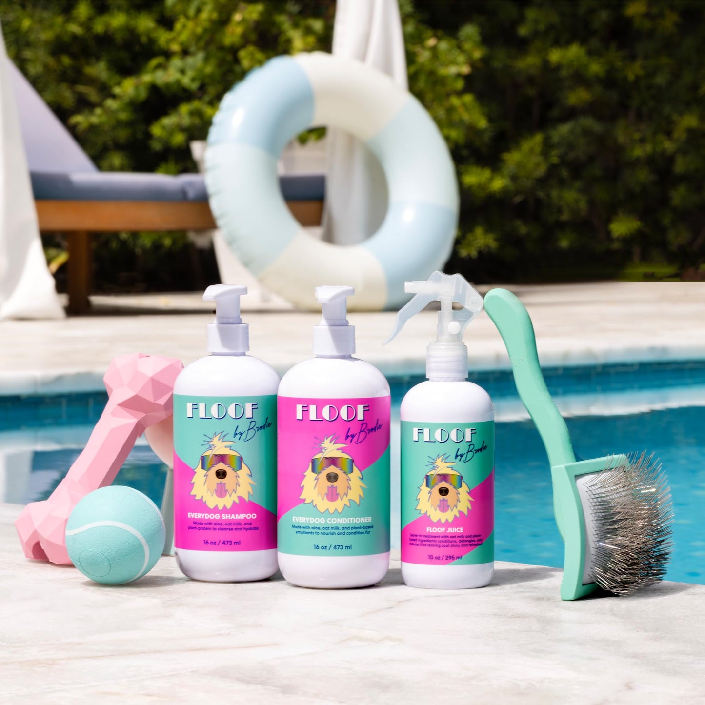 Floof by Brodie Everydog Nourishing and Deodorizing Dog & Cat Shampoo for All Coat Types, Detangles, Soothes with Aloe, Oat Milk, Plant Based Emolients, Pet Grooming Supplies (16oz)