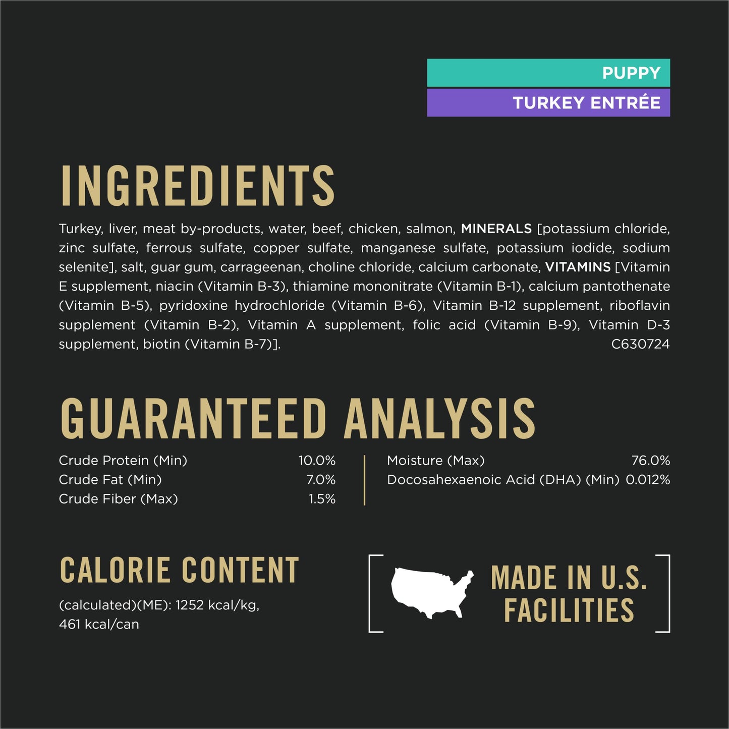 Purina Pro Plan Development Wet Puppy Food, Grain Free Chicken Entree and Grain Free Turkey Entree Variety Pack - (Pack of 12) 13 oz. Cans