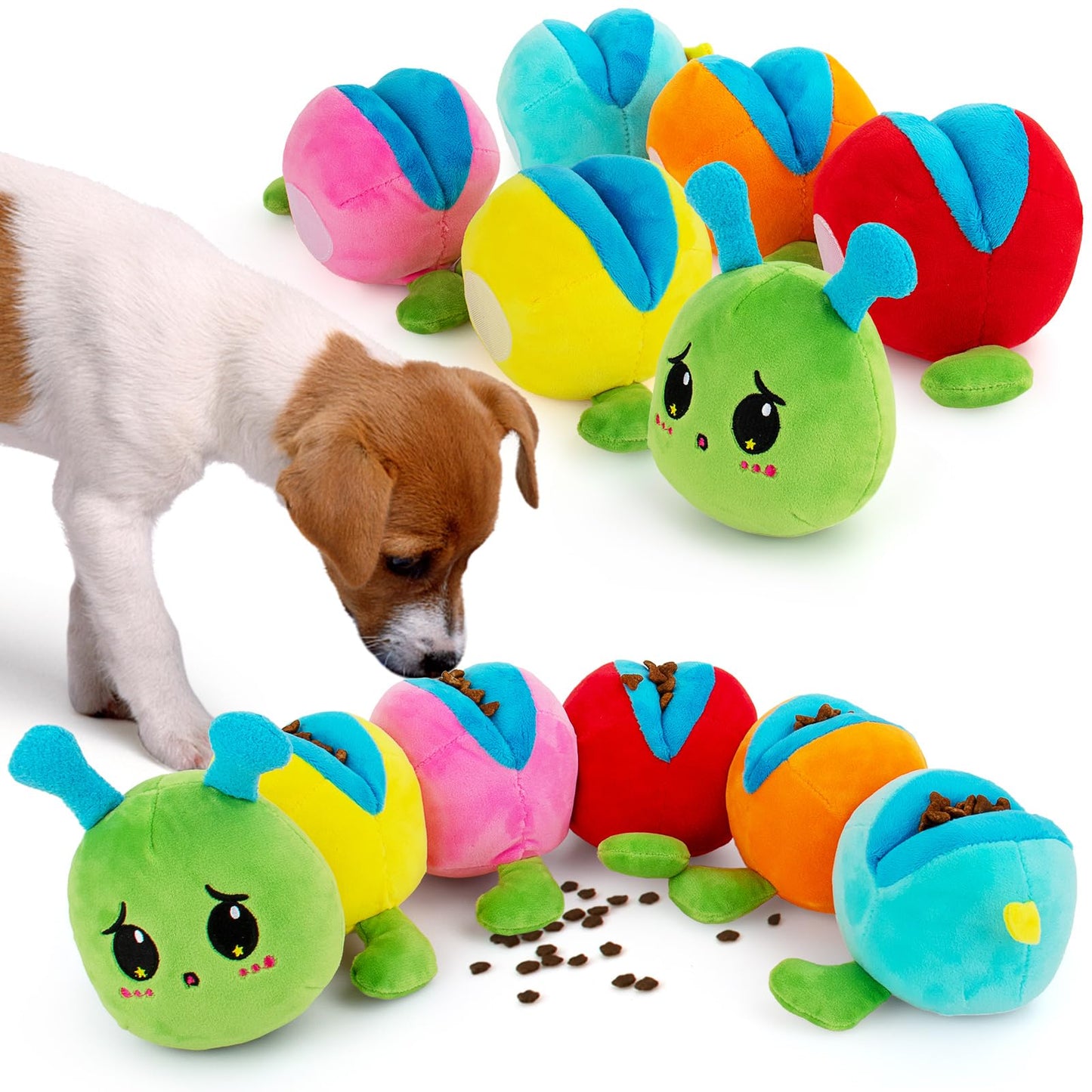 Dog Snuffle Toy - Detachable Puzzle Enrichment for Medium Small Dogs, Squeaky Sniffle Interactive Treat Game for Foraging Training, Boredom and Mental Stimulation