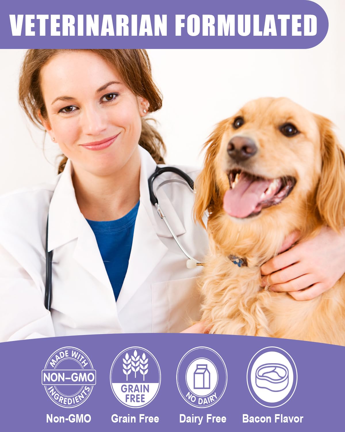 Melatonin for Dogs - Natural Calming Drops for Anxiety & Stress - with Valerian Root, Ashwagandha, L-Theanine - Liquid Melatonin for Dogs Helps with Sleep, Thunder, Fireworks - Bacon Flavor