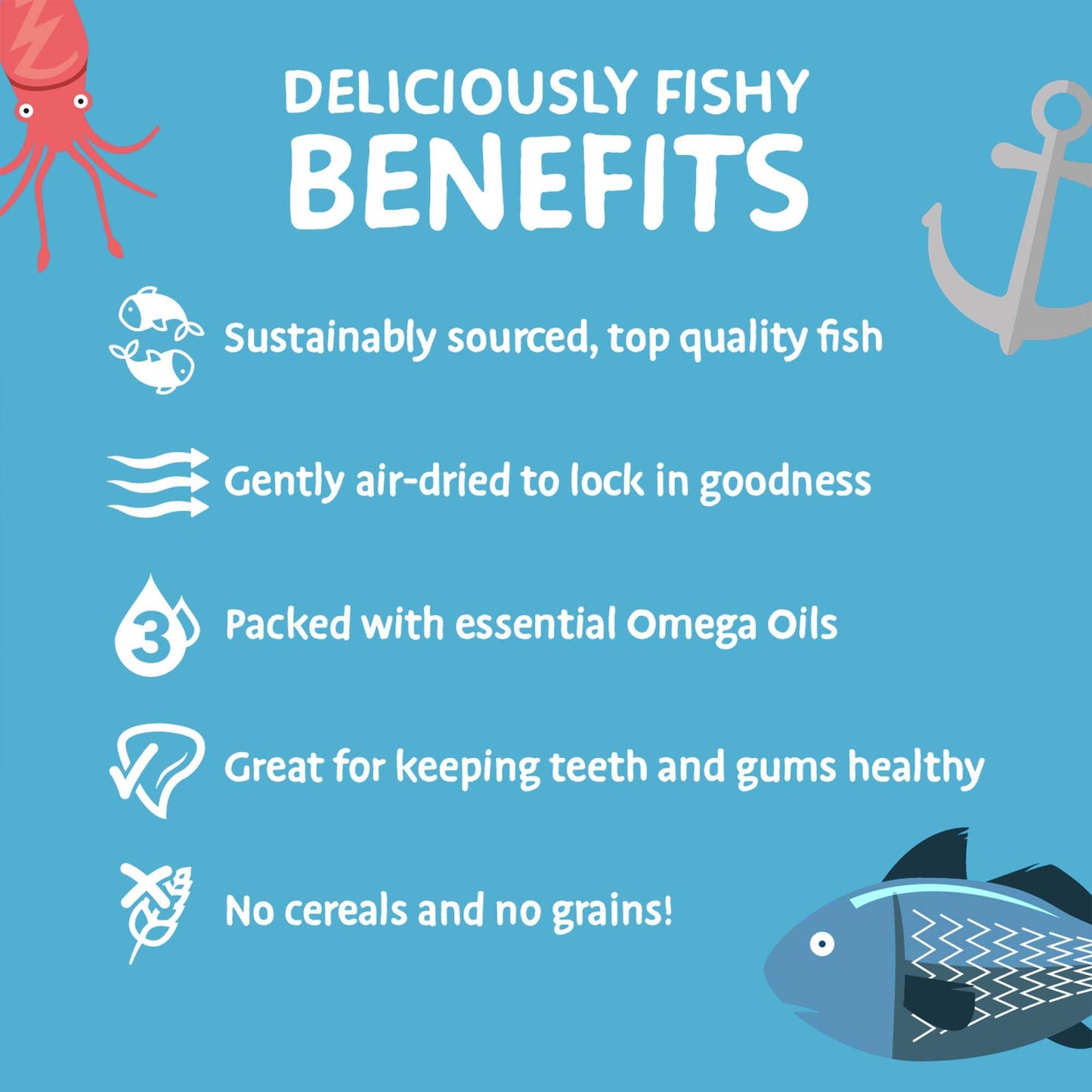 SKIPPER'S Wolf Fish Skin Twists Dog Chews - 100% Fish Skin Grain Free Treats for Dogs, High in Protein & Low in Fat, Essential Omega 3 Oils | Great for Teeth (Regular, 9 Oz)