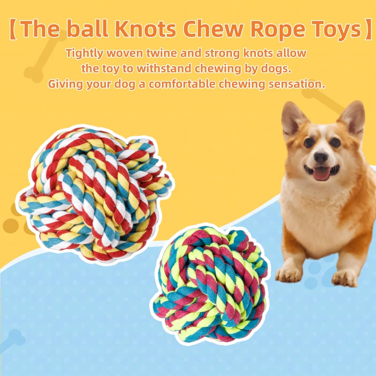 SOCOWVAKA Sharp Teeth Challenger Series-9 Pack Heavy Duty Dog Toy,Large Dog Toys for Aggressive Chewers,Indestructible Dog Toys,Dog Chew Toys,Dog Rope Toy,Dog Toys for Large Dogs and Medium Dogs