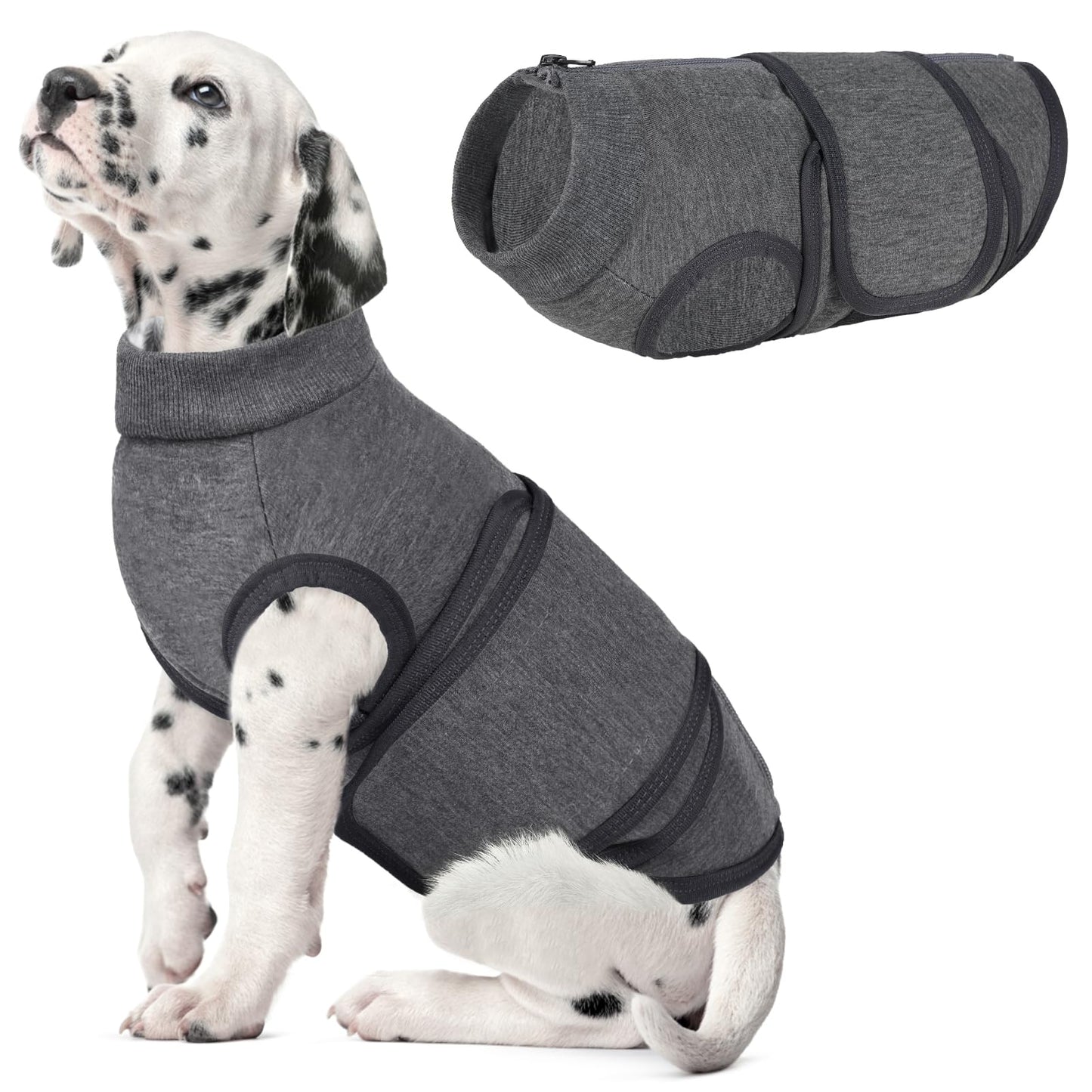 KOESON Dog Anxiety Vest, Comfort Pet Calming Jacket, Adjustable Relief Coat for Dog, Anti-Anxiety Pet Thunder Jacket for Thunderstorm, Fireworks, Separation, Grey 3XL