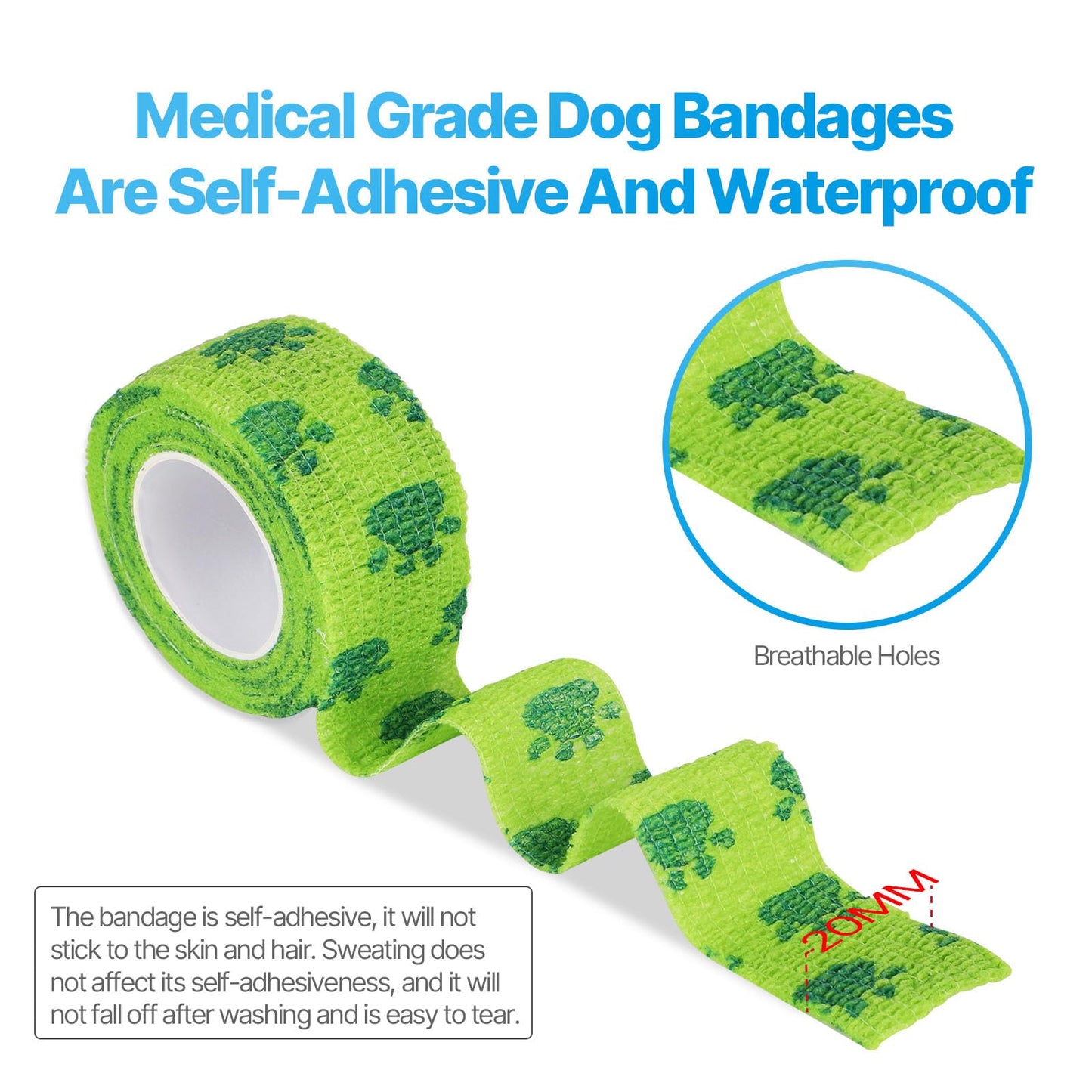 Hot Spot Treatment for Dogs and Wound Care Kit - 3 in 1 Hot Spot Spray & Gel Treatment for Dogs Cats Vet Wrap Cohesive Bandage - Hotspot Dog Wound Care for Skin Sores Safe & Non-Irritating for Pets