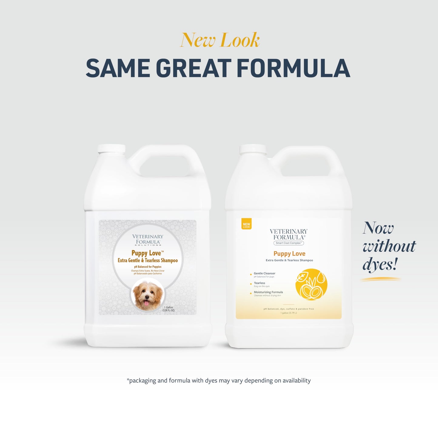 Veterinary Formula Smart Coat Complex Puppy Love Extra Gentle Tearless Shampoo, 128 Fl oz / 1 Gallon – for Pups Over 6 Weeks – with Fresh Scent, Long-Lasting Clean – Won't Dry Out Delicate Skin