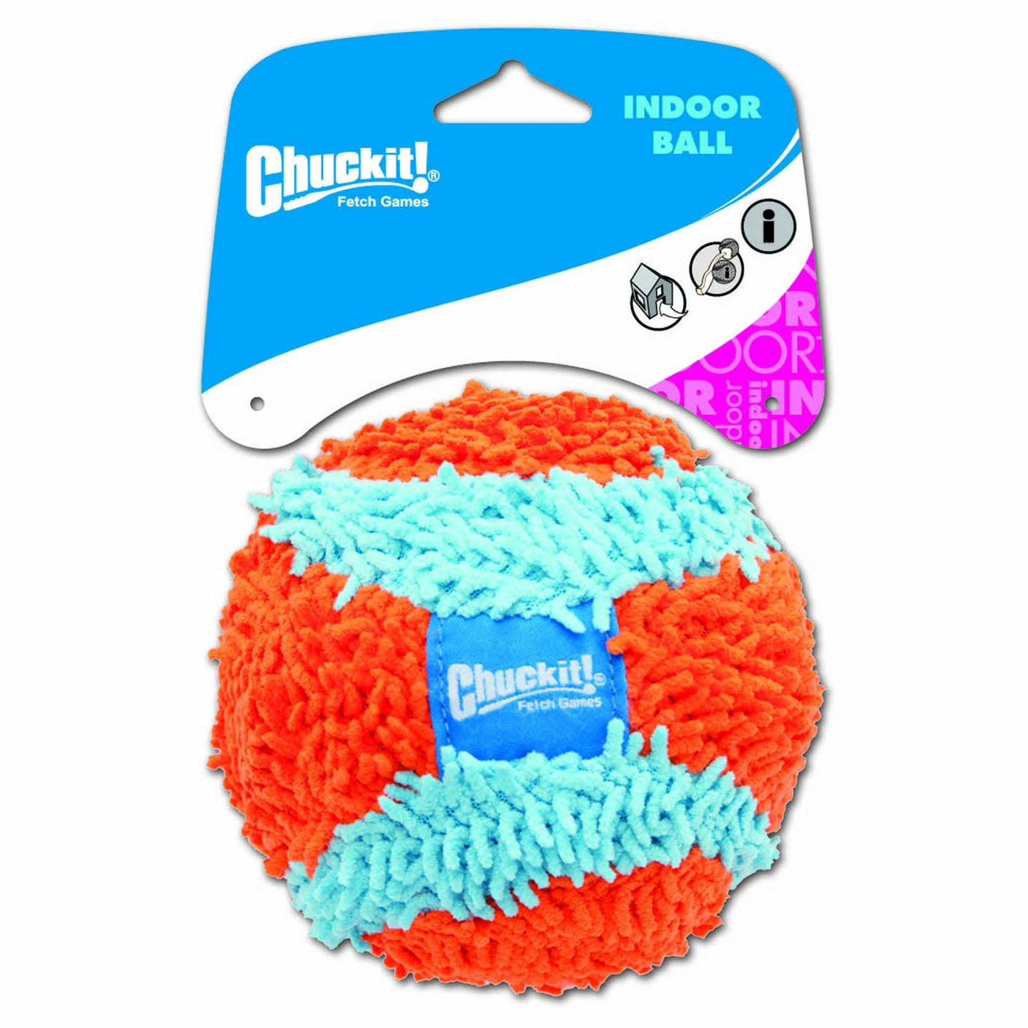 Chuckit! Indoor Fetch Ball and Fumbler Dog Toys, Orange and Blue