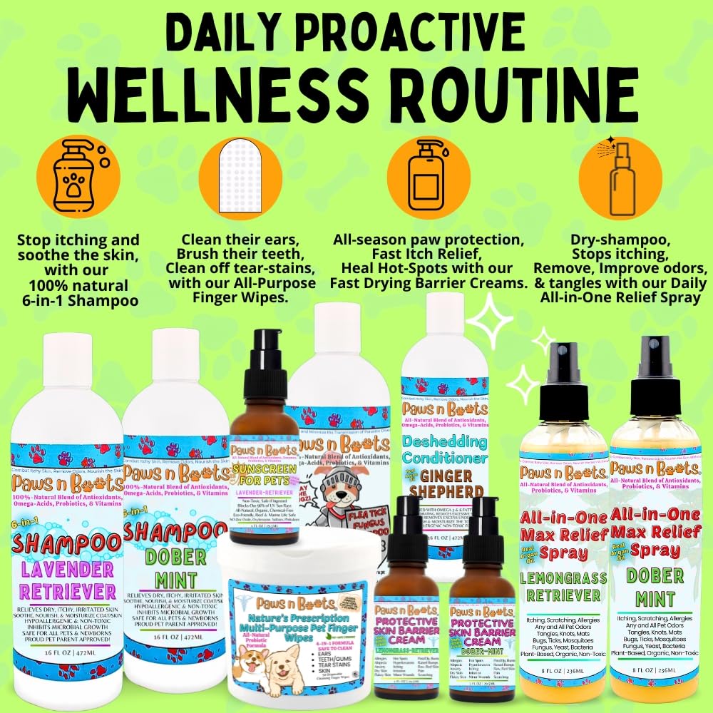 Deshedding Conditioner Omega Fatty Acids 3 6 9. Real Argan Oils All-Natural, Organic, & Non-Toxic to Pets Condition, Hydrate, & Nourish the Coat. Hypoallergenic, Tearless, Control Odor Made in USA Lemongrass