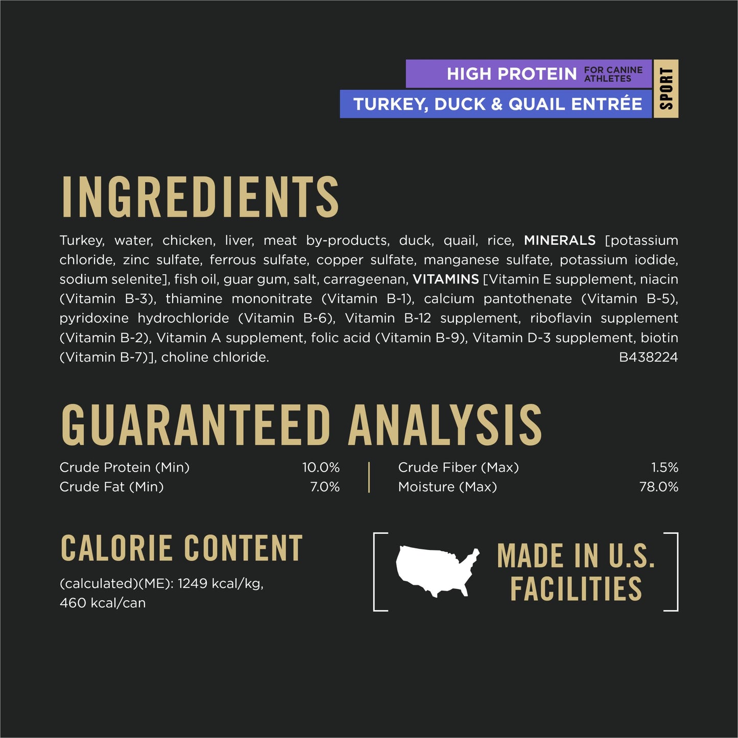 Purina Pro Plan Sport High Protein Wet Dog Food, Beef and Bison Entrée and Turkey, Duck and Quail Entrée Variety Pack - (Pack of 12) 13 oz. Cans