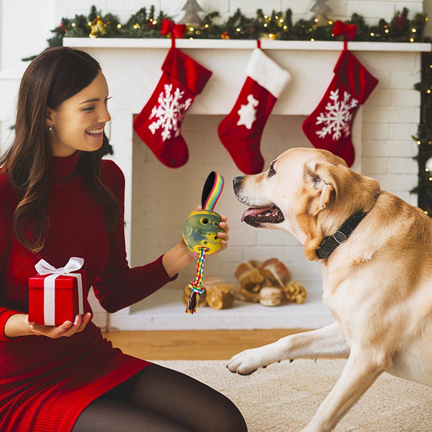 Interactive Dog Toys,3 in 1 Enrichment Toy,Dog Puzzle Toys Treat Dispensing,Fillable Frozen Mold,for Anxiety Relief and Keep Them Busy