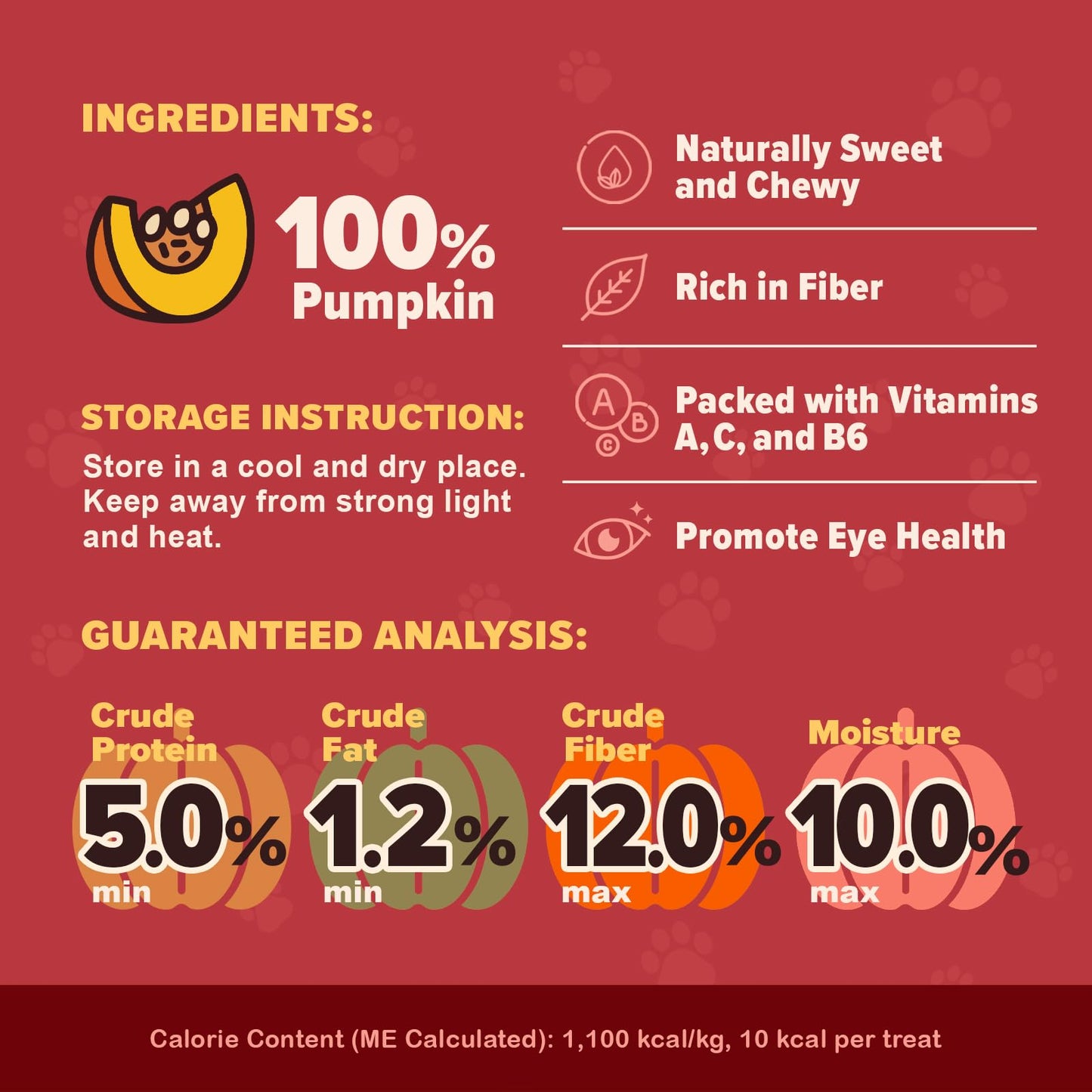 THE DAILY GOOD Pumpkin Chips for Dogs – 100% Natural Single Ingredient Dog Treats – Crunchy & Crispy – Easy to Digest, Hypoallergenic, Grain-Free – Healthy Snack for All Breeds – 6 oz