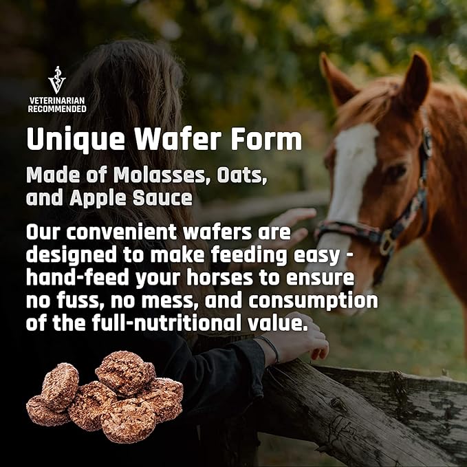 Majesty's Kalm Wafers - Supports Horse / Equine Balanced Behavior and Normal Nervous System Function - Tryptophan, Vitamin B1, Winter Cherry, Inositol - 30 Count (1 Month Supply)