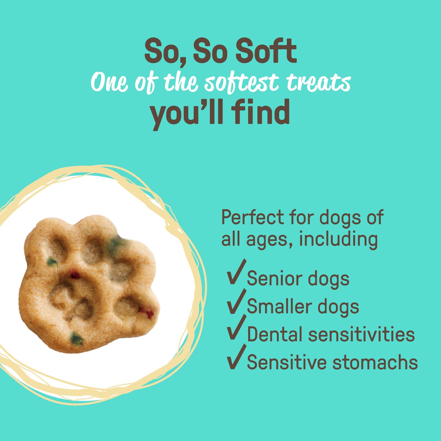 Cookie PAL Organic Soft Baked Treats for Dogs (Birthday Cake Vanilla Flavor), Human Grade Dog Biscuits, Low Calorie Puppy Training Treats, Perfect for Training Dog Treats, 8.8 oz (Pk of 3)