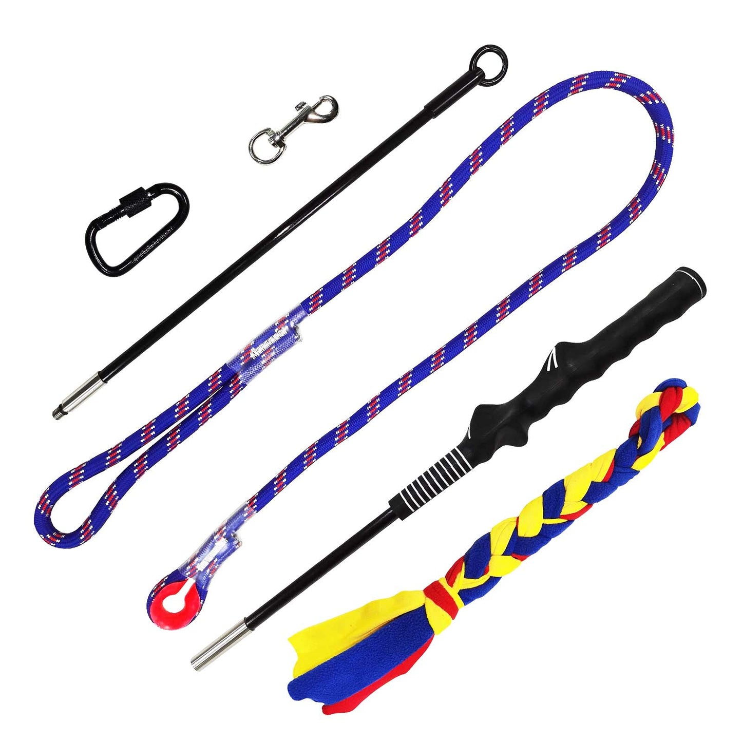 YINOR Flirt Pole for Dogs-Interactive Lures Durability Rope,Chase and Tug of war Puppy Toy，Outdoor Dog Agility Training Equipment Plush，Teaser Chew Pet Kits for Small Medium Dogs