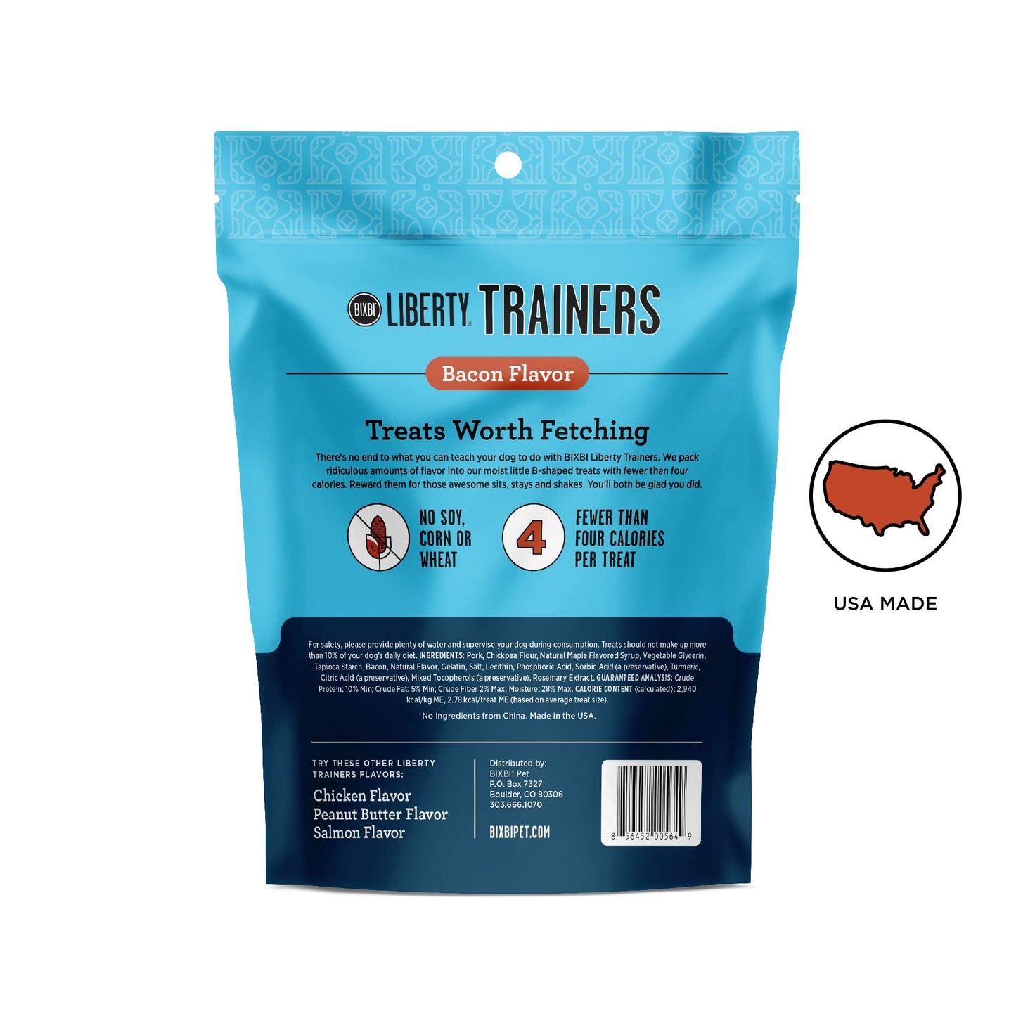 BIXBI Liberty Trainers, Bacon (12.5 oz, 1 Pouch) - Small Training Treats for Dogs - Low Calorie and Grain Free Dog Treats, Flavorful Pocket Size Healthy and All Natural Dog Treats