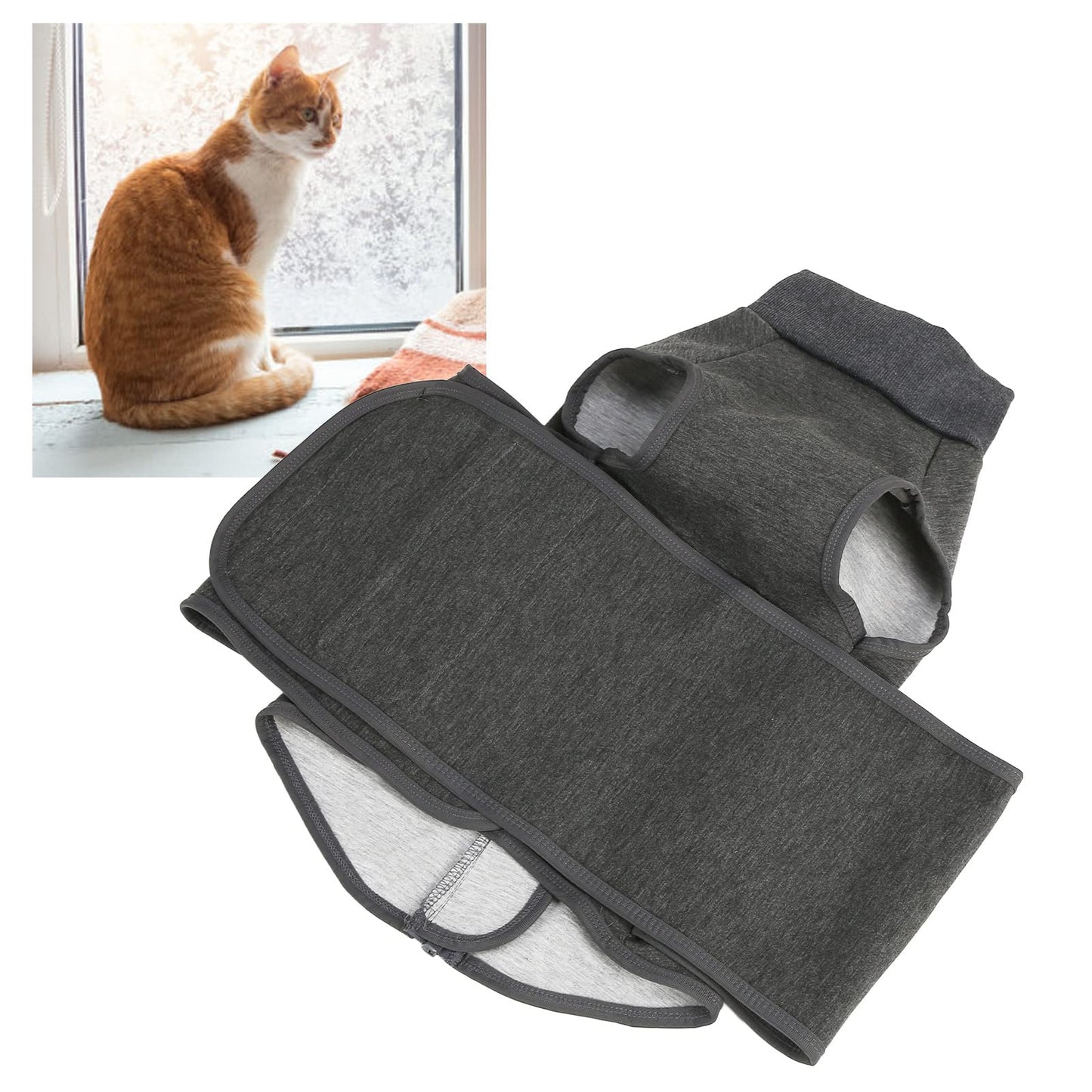 Pssopp Anxiety Coat for Dogs, Keep Calm Breathable Light Weight Wrap Vest with for Best Calming Effect for Dogs (M.)