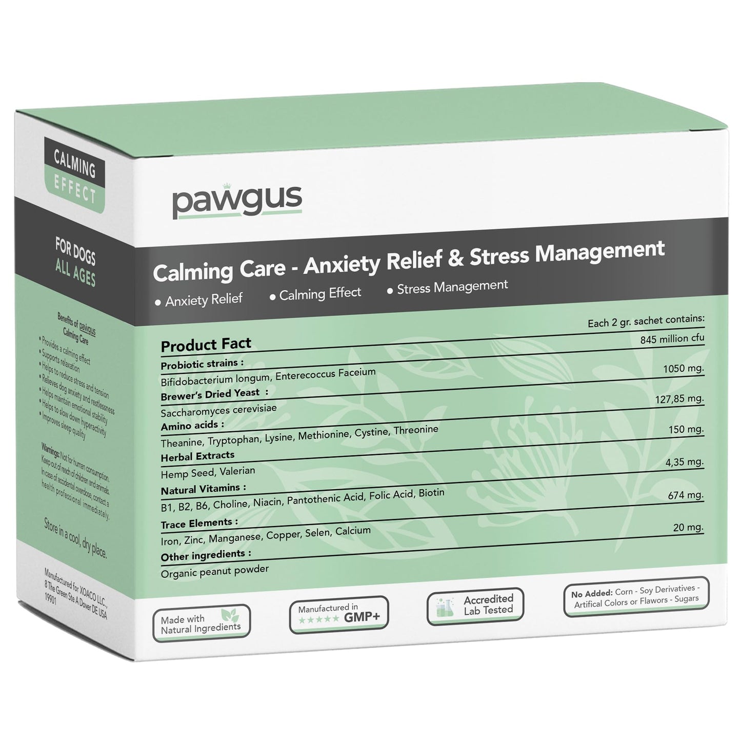 Veterinary Supplements Calming Care for Dogs 30 Sachets - Anxiety Relief and Stress Management, Relaxation Support, Emotional Stability, Sleep Quality Support