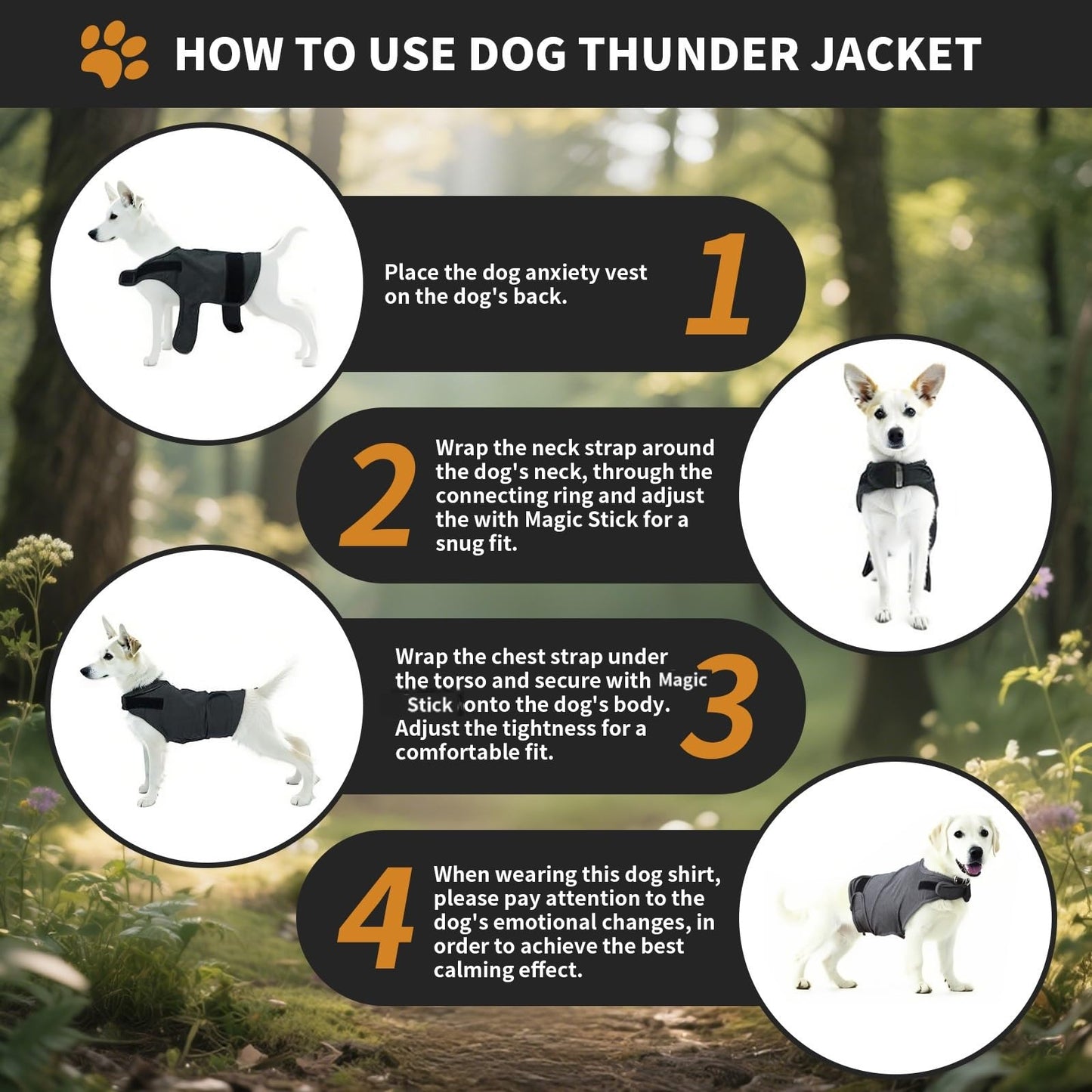 LAROTSUBA Dog Anxiety Vest,Pet Thunder Jacket Calming Jacket,Dogs Anxietys Relief Coat,Breathable Pets Shirt for Thunderstorm（Gray L）